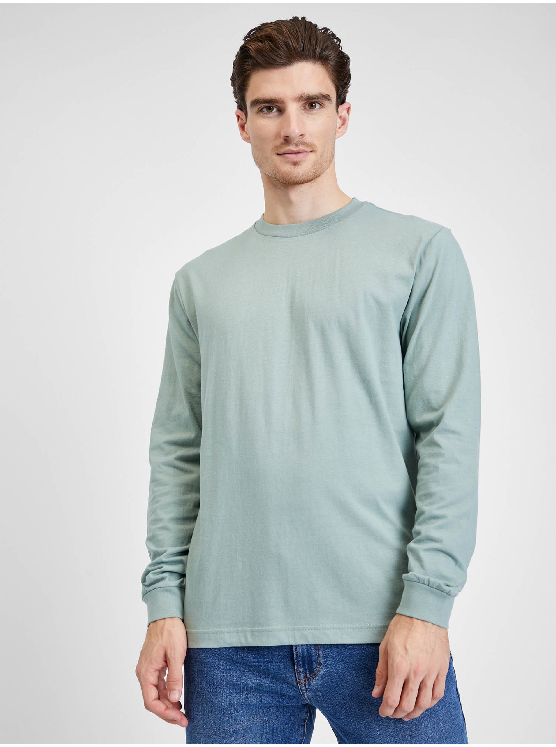 Levně Modré pánské tričko z organické bavlny GAP