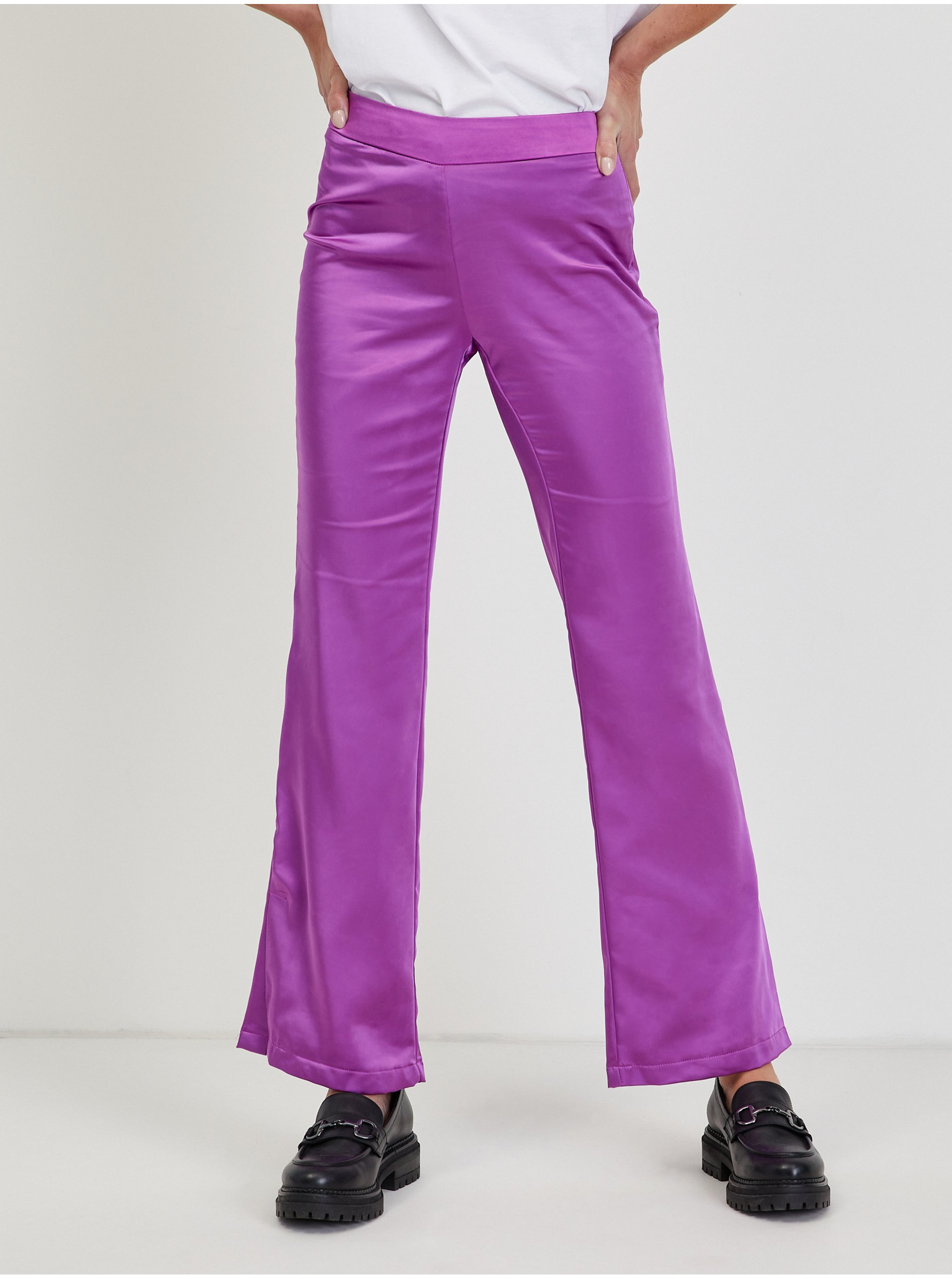 Lacno Nohavice pre ženy ONLY - fialová