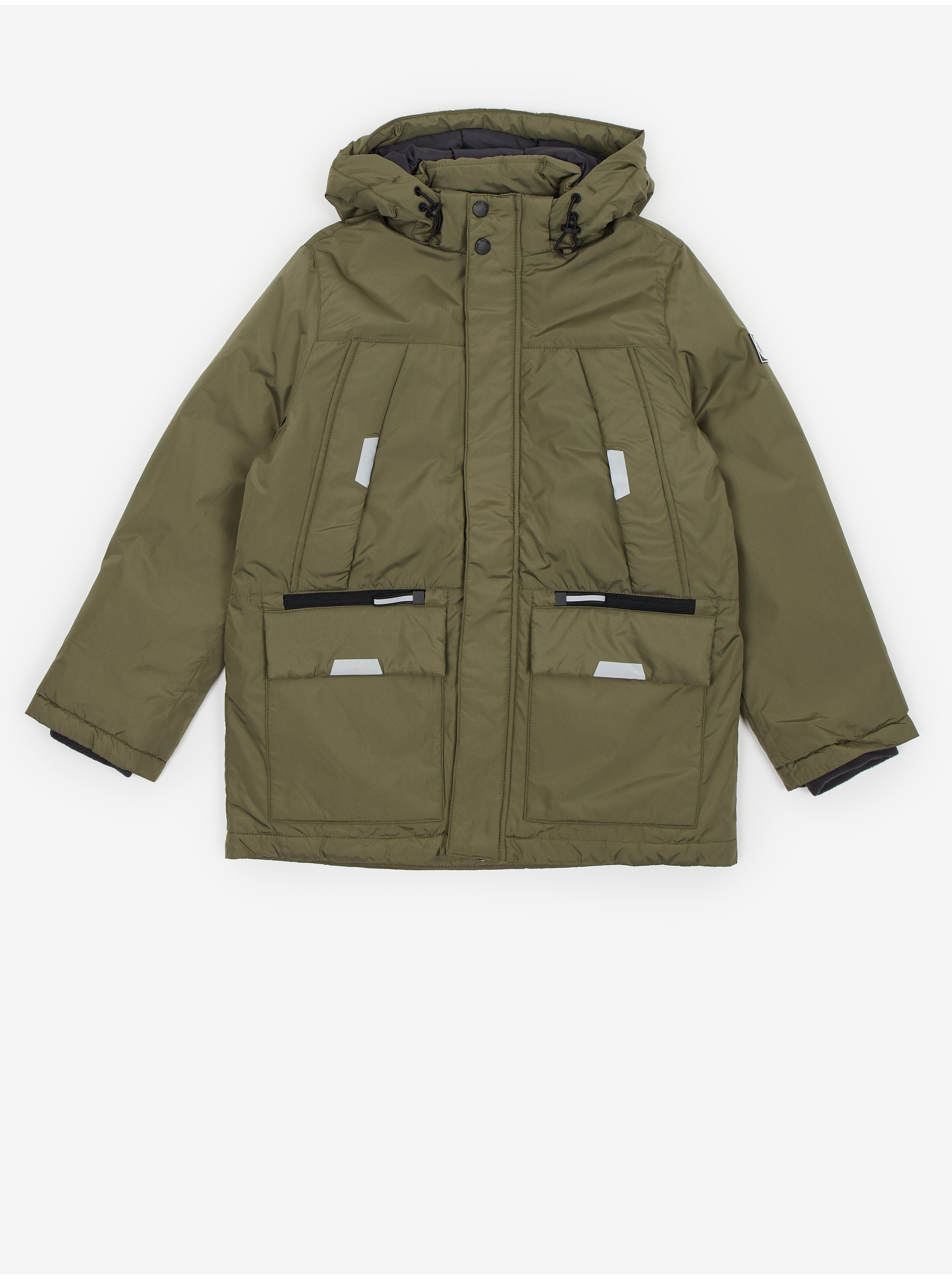 E-shop Khaki klučičí zimní bunda s odepínací kapucí Tom Tailor