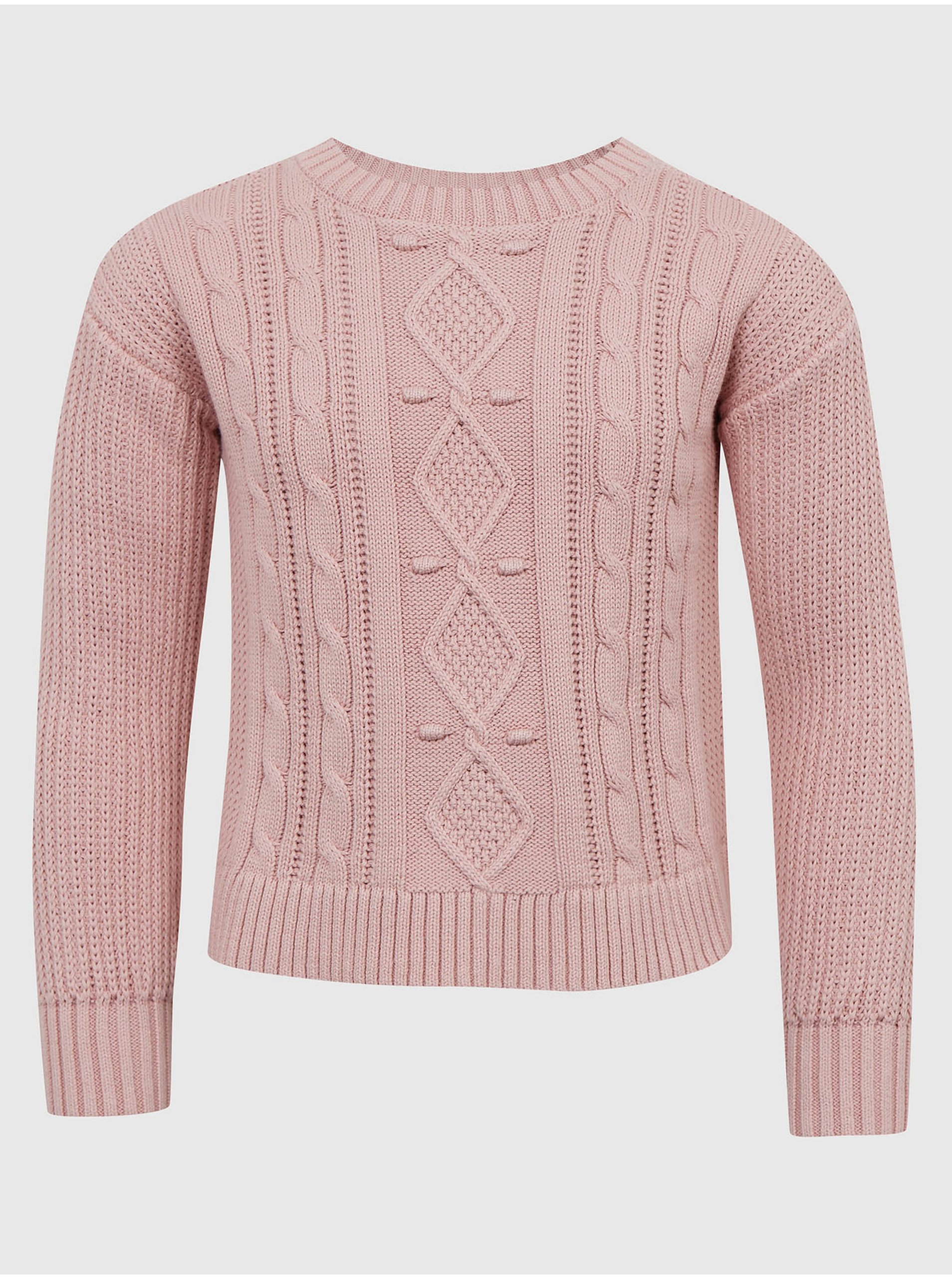 E-shop Růžový holčičí svetr se vzorem GAP