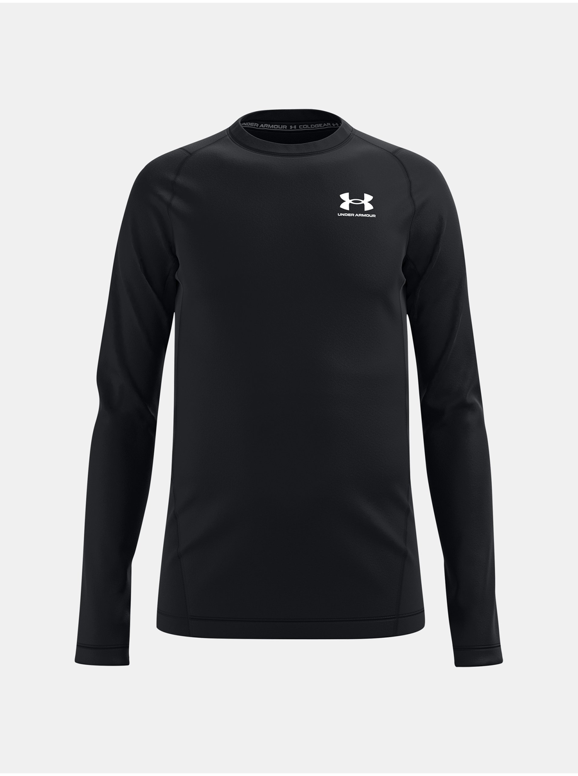 Lacno Čierne chlapčenské športové tričko s dlhým rukávom Under Armour CG Armour