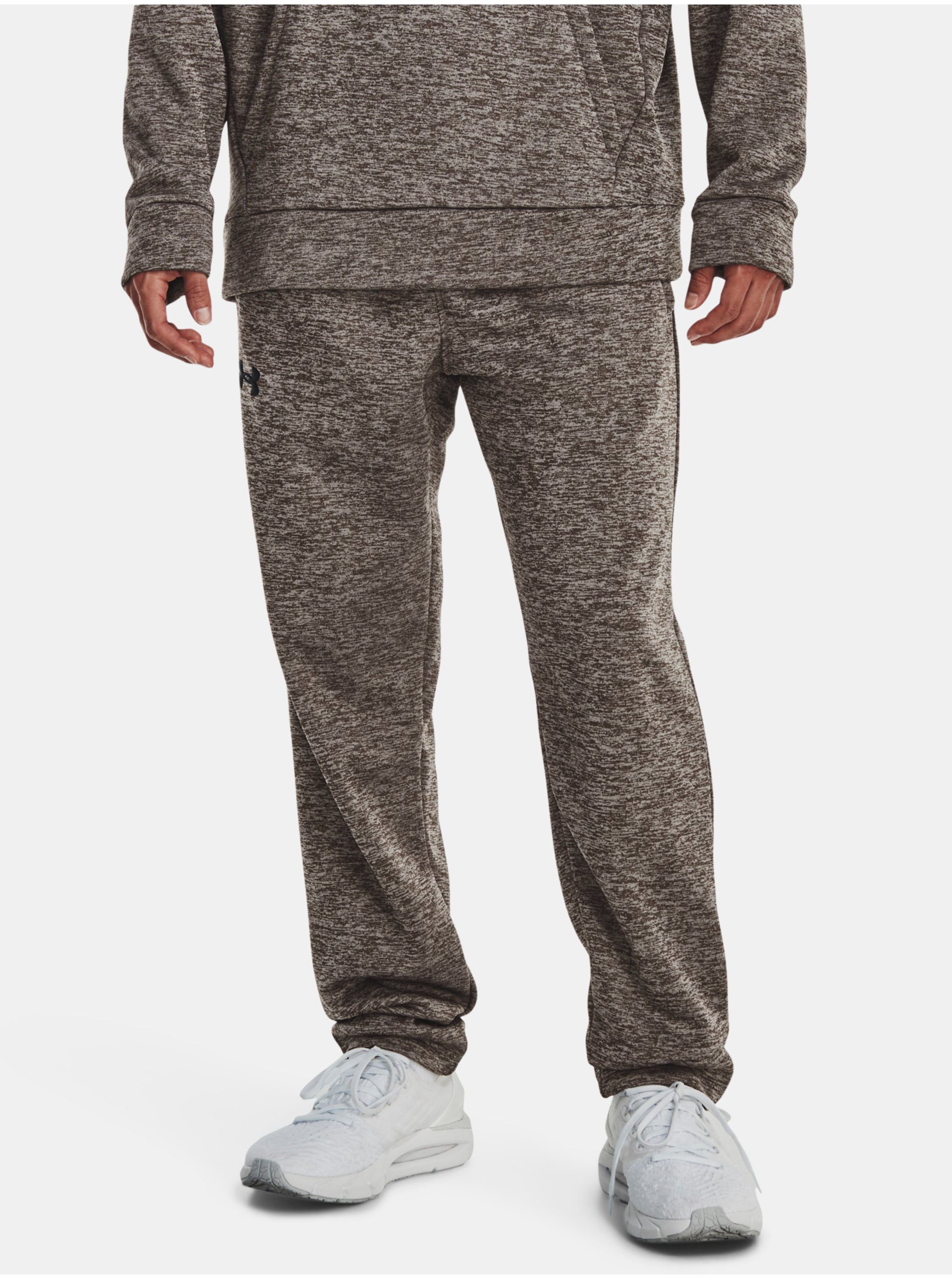 Šedé pánské žíhané tepláky Under Armour UA Armour Fleece Twist Pants