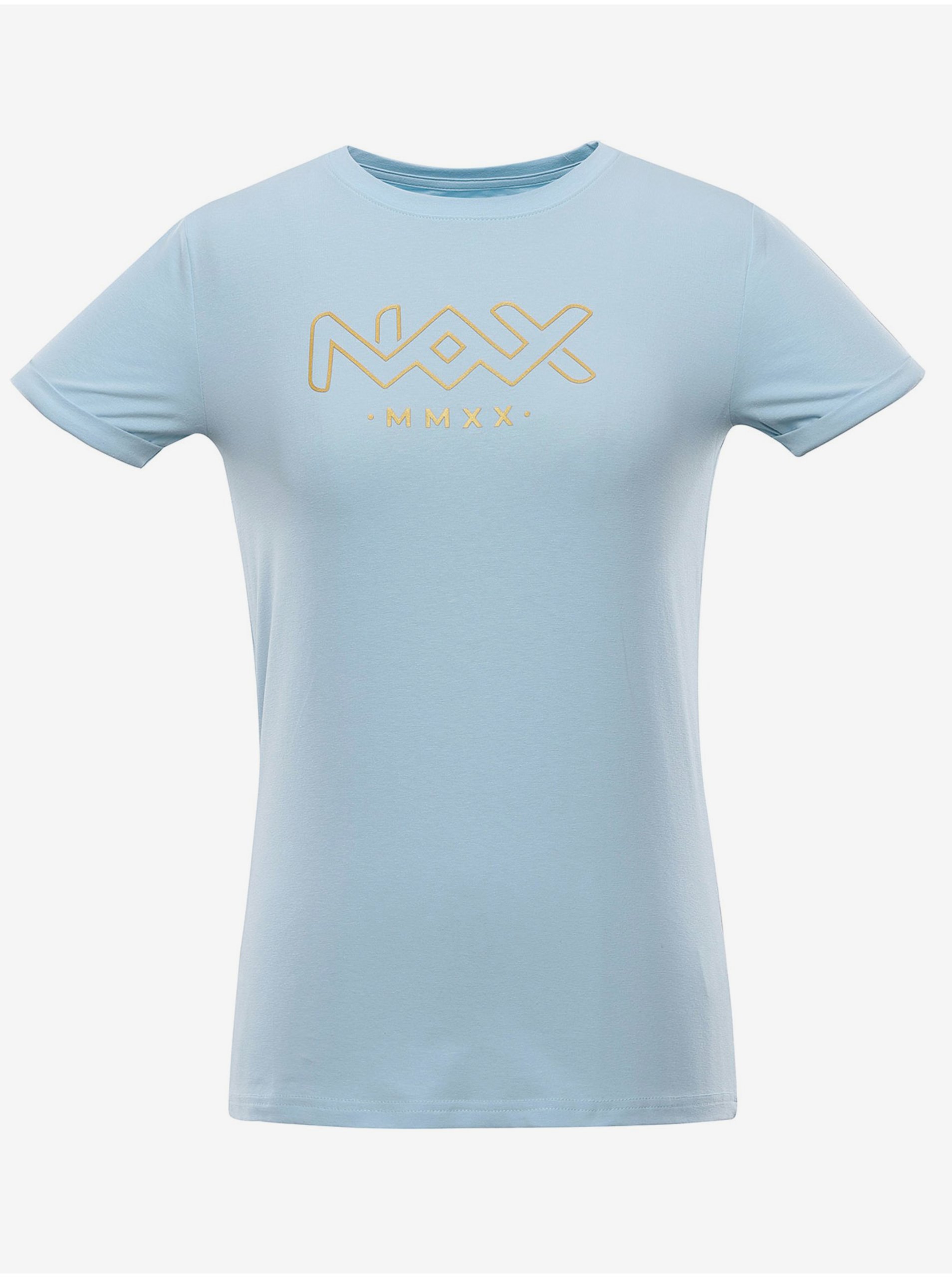 Levně Světle modré dámské tričko NAX EMIRA