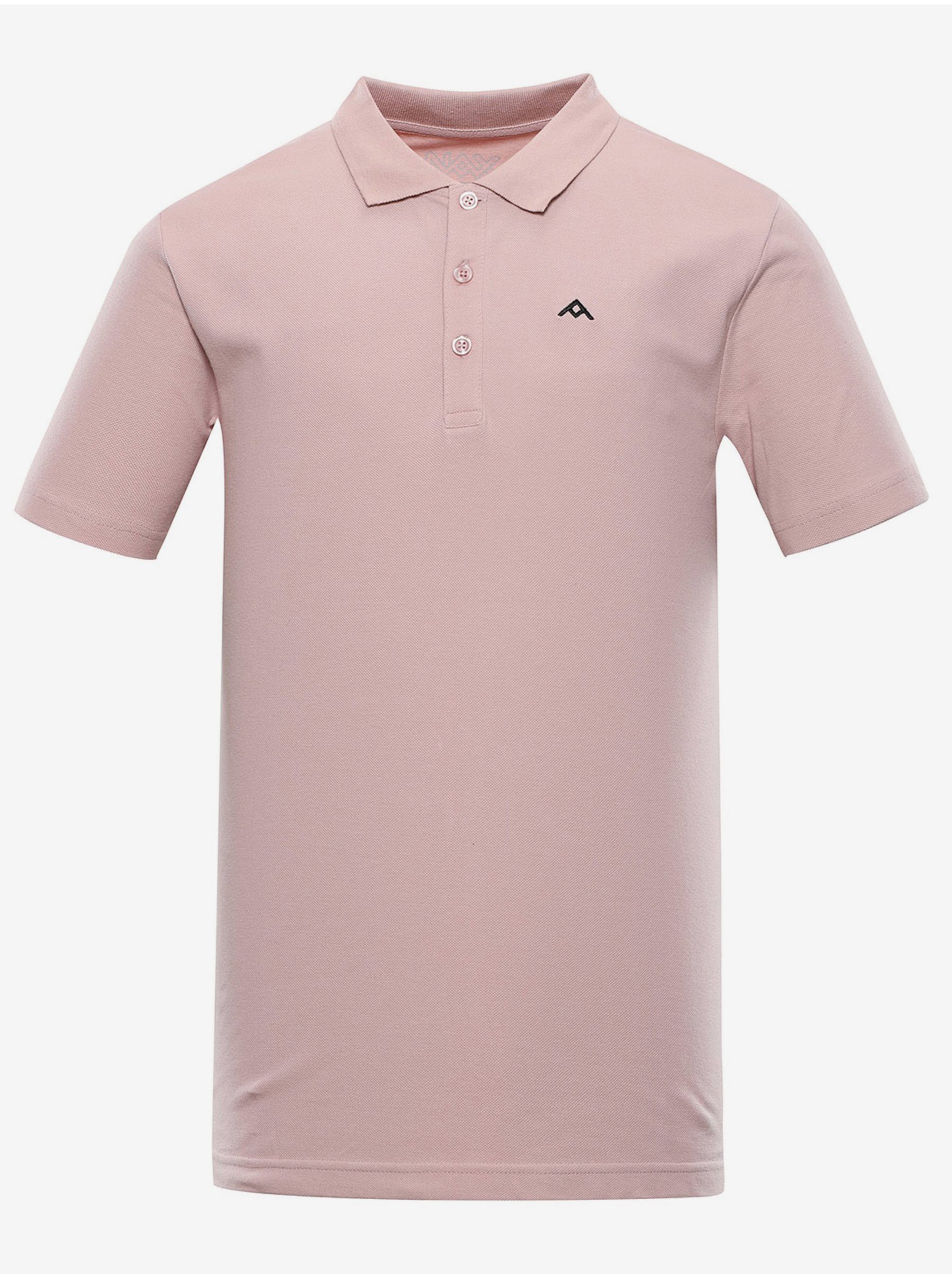 E-shop Světle růžové pánské polo tričko NAX LOPAX