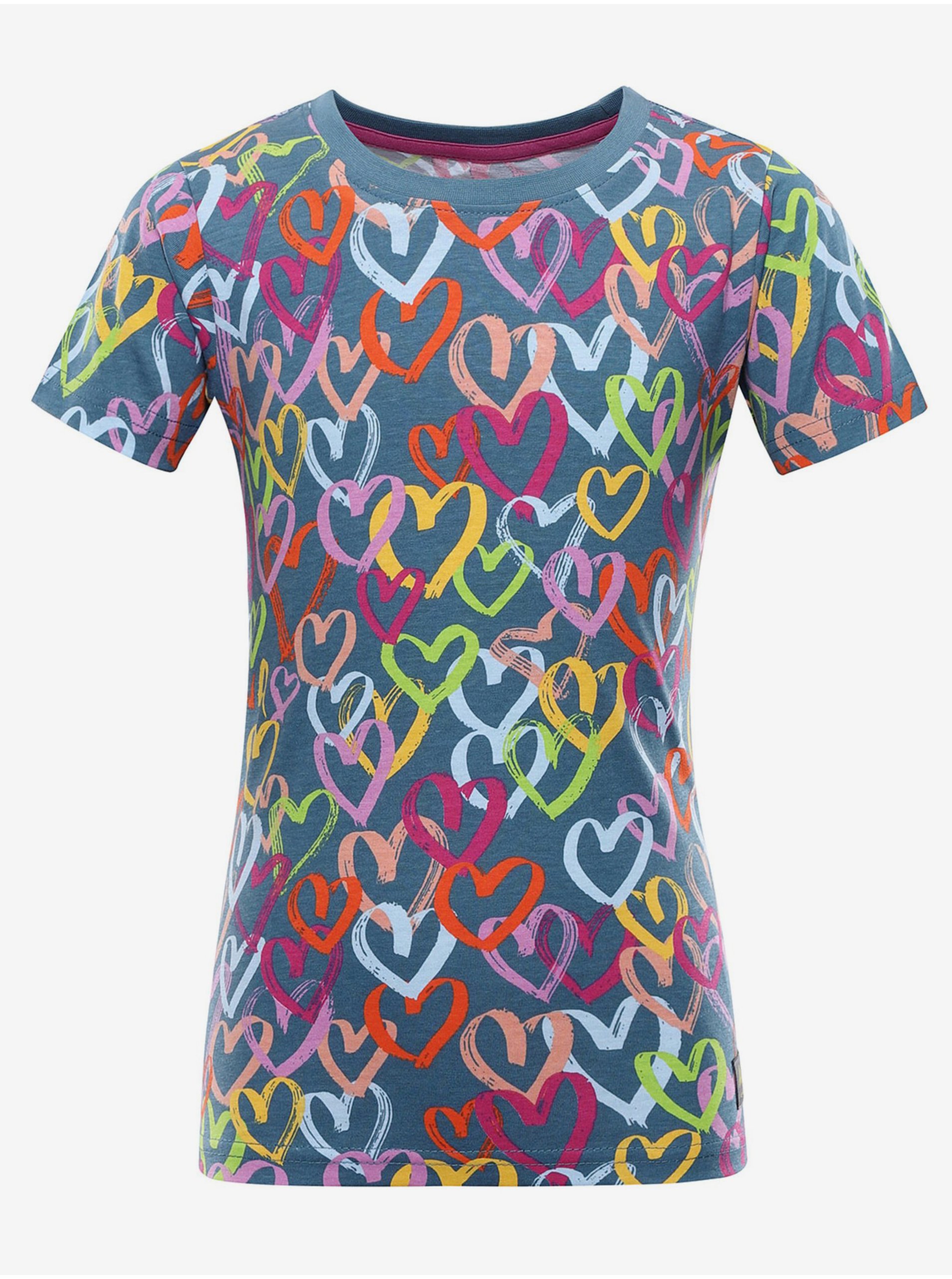E-shop Šedé dětské vzorované tričko NAX KOSTO