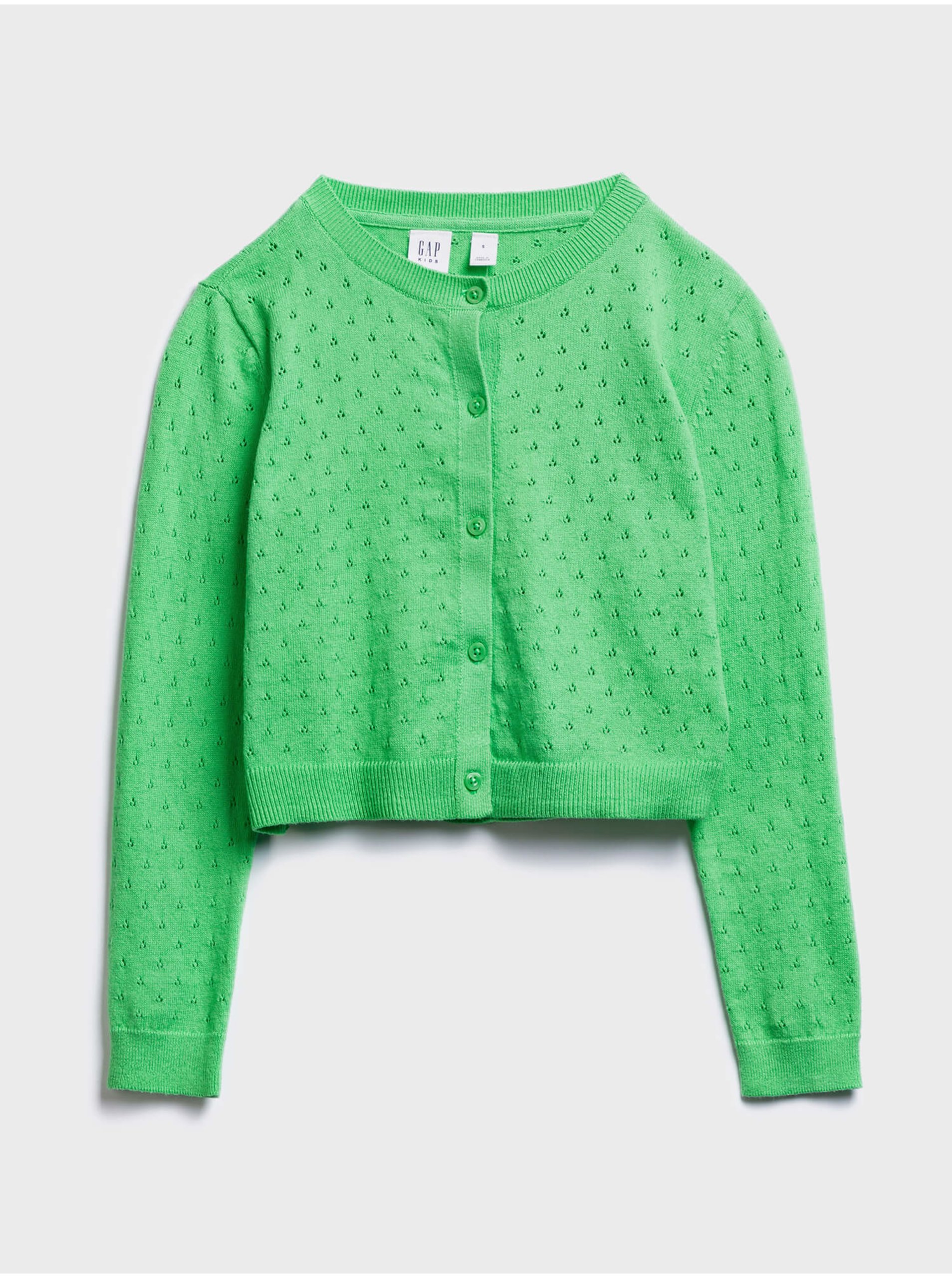 Lacno Detský sveter knit cardigan Zelená