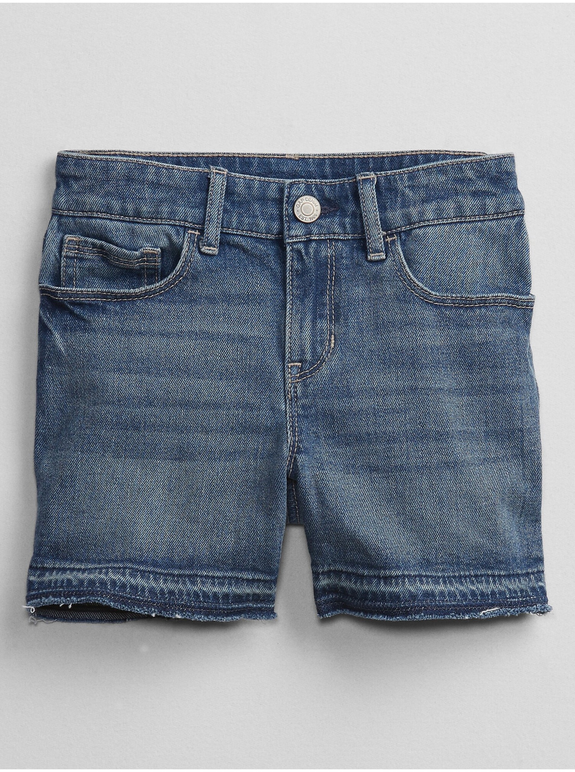 Lacno Detské džínsové kraťasy midi shorts Modrá