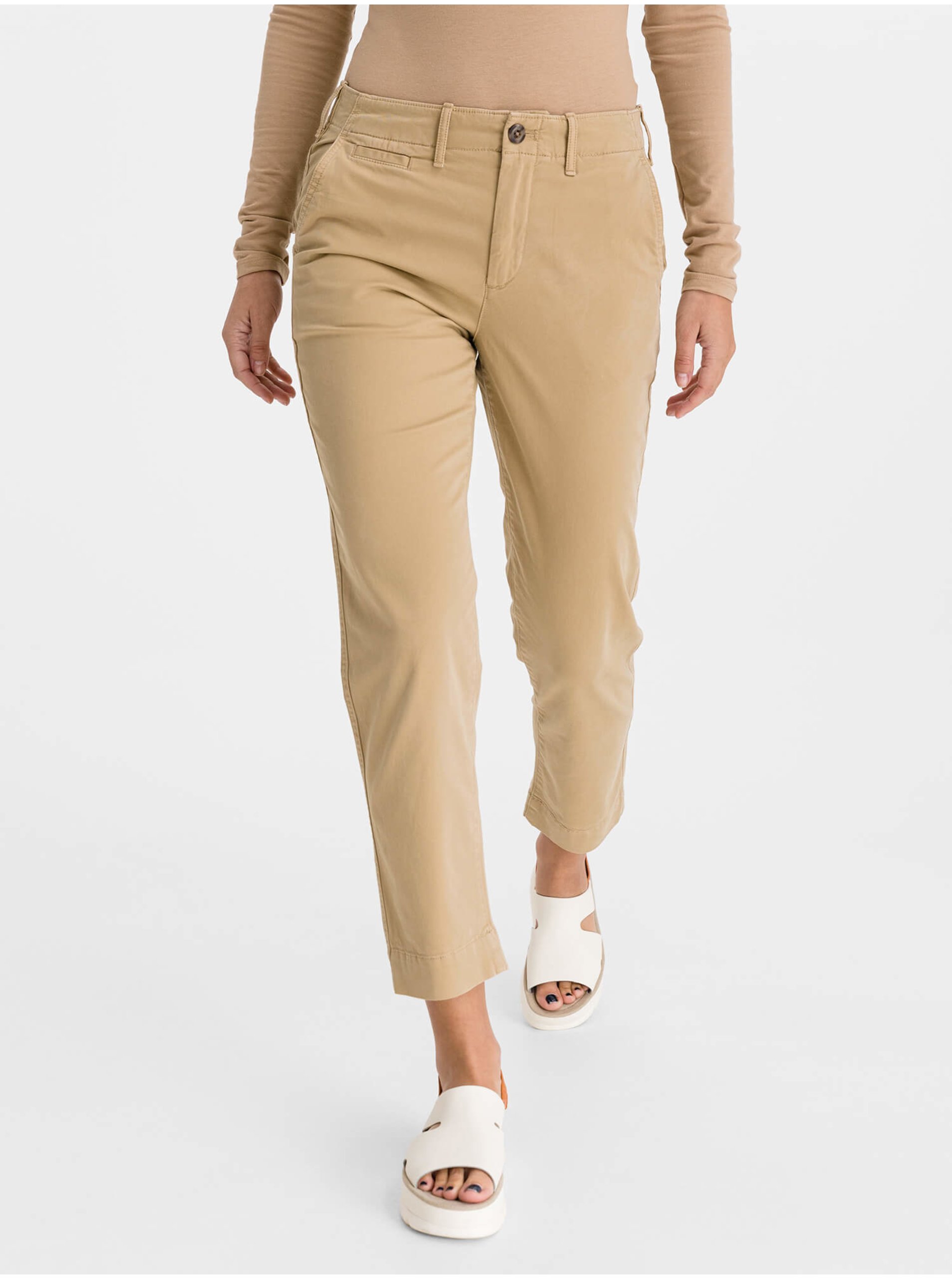 Lacno Nohavice straight khakis Béžová