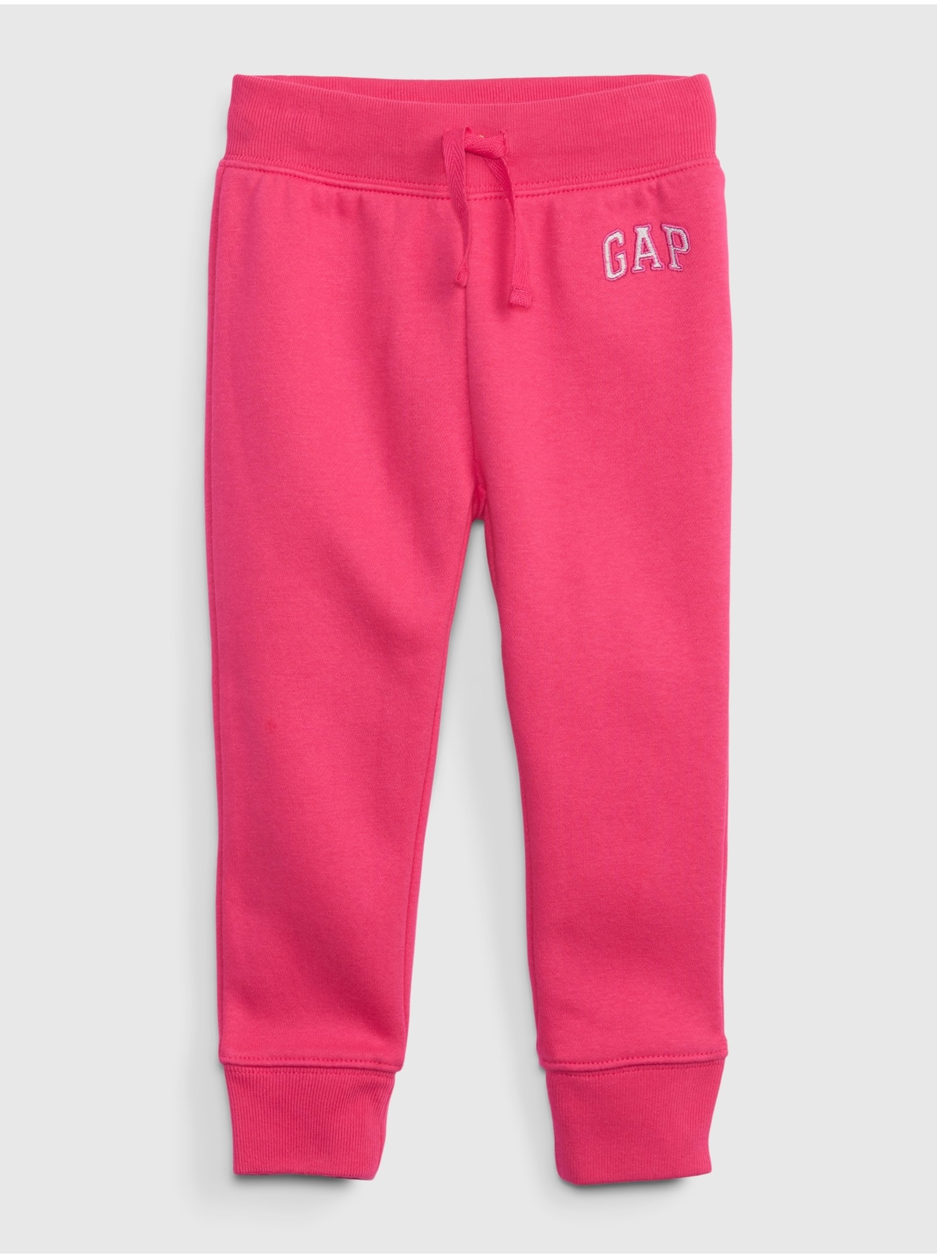 E-shop Ružové dievčenské tepláky GAP Logo