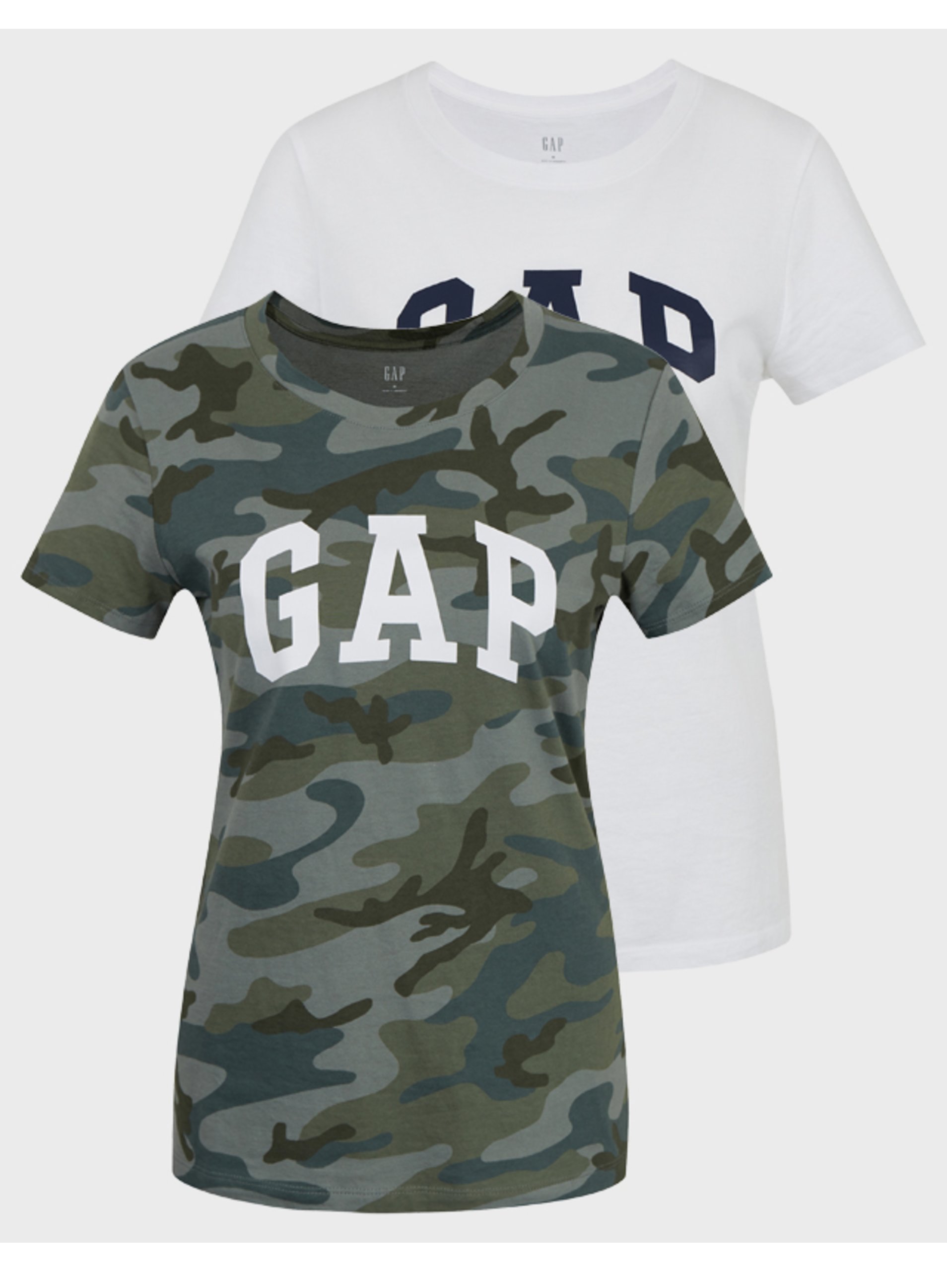 Levně Zelená dámská trička s logem GAP, 2ks