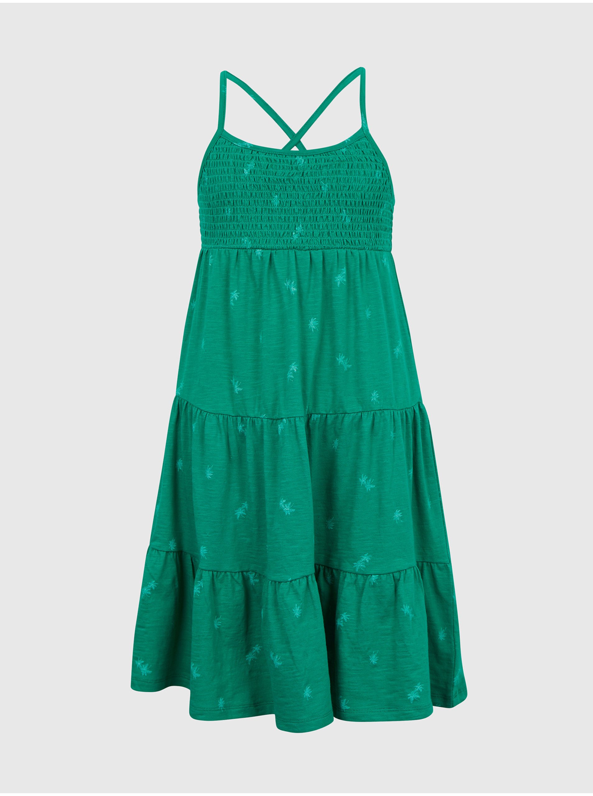 Lacno Zelené dievčenské midi šaty na ramienka GAP