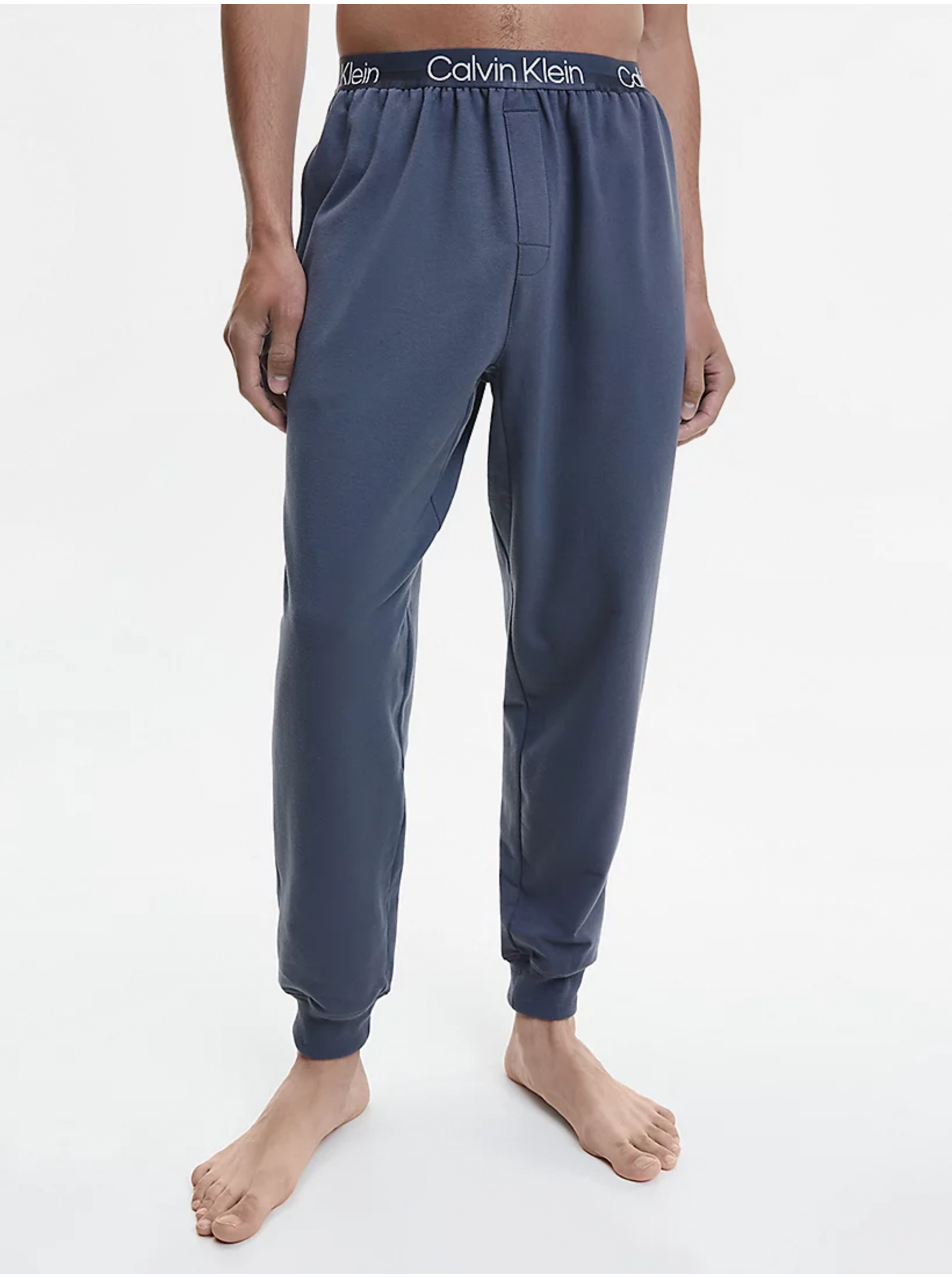 Levně Šedé pánské kalhoty na spaní Calvin Klein Underwear