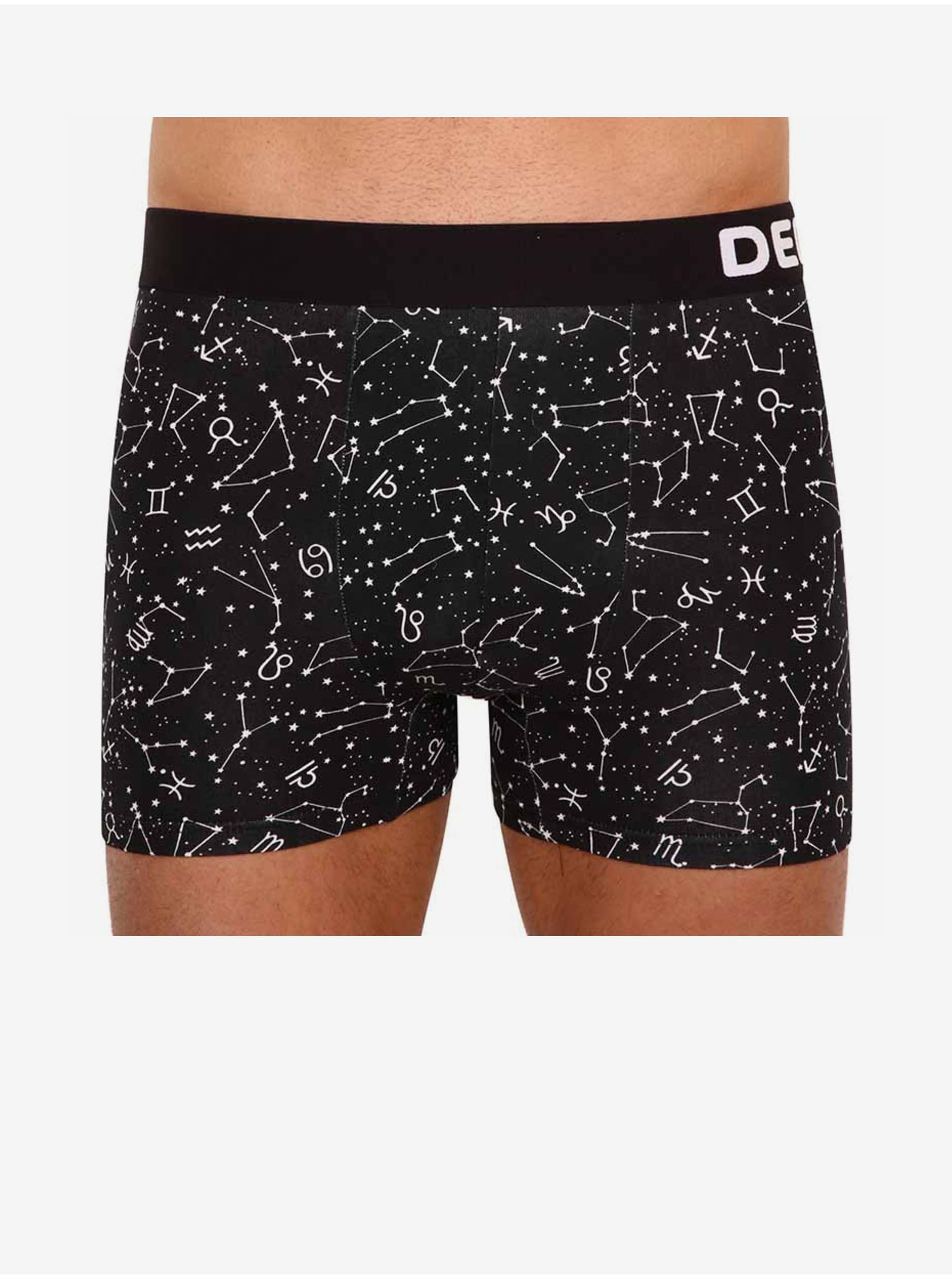 Levně Černé pánské vzorované boxerky Dedoles Znamení zvěrokruhu