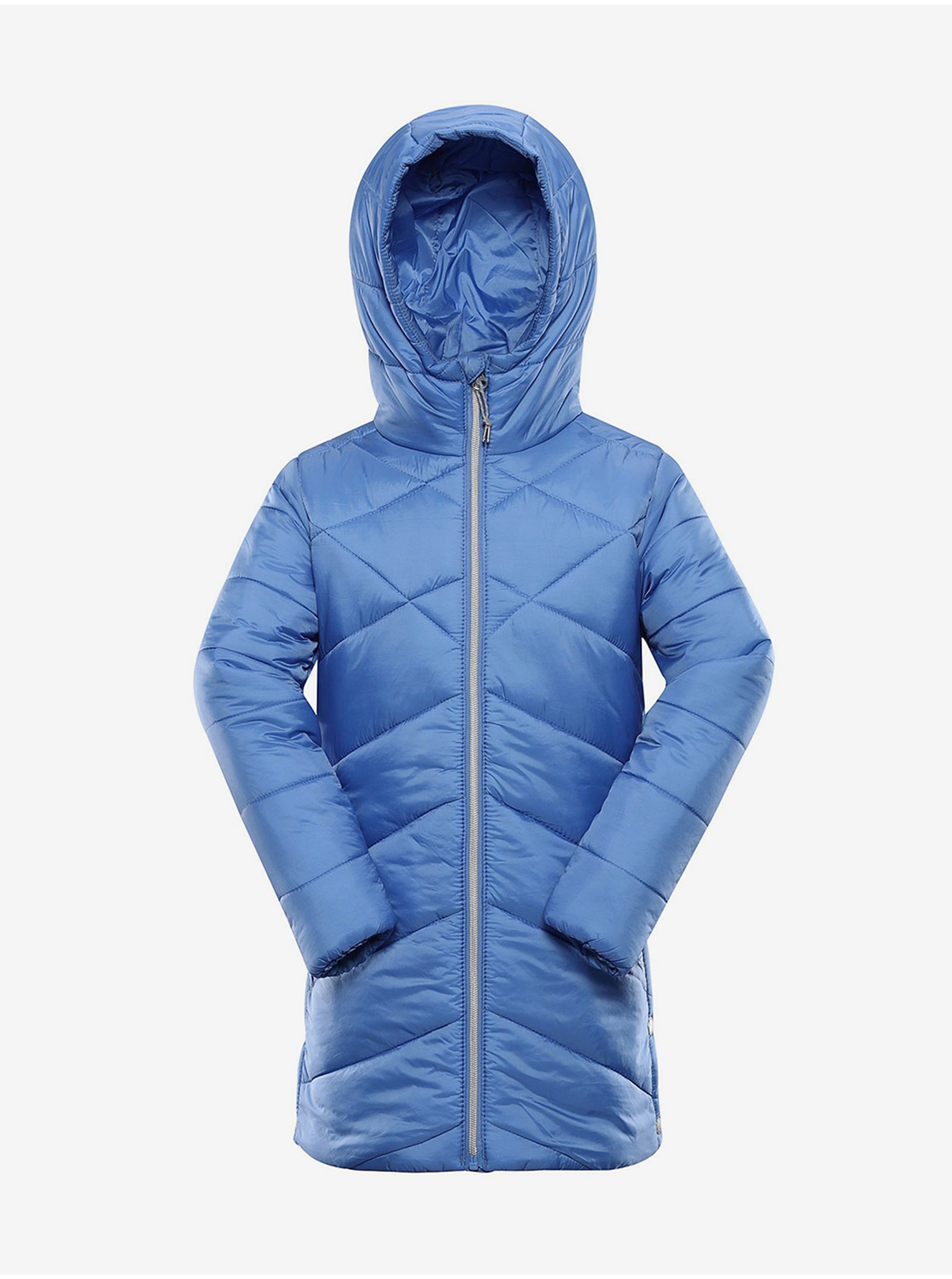E-shop Modrý holčičí zimní prošívaný kabát ALPINE PRO TABAELO