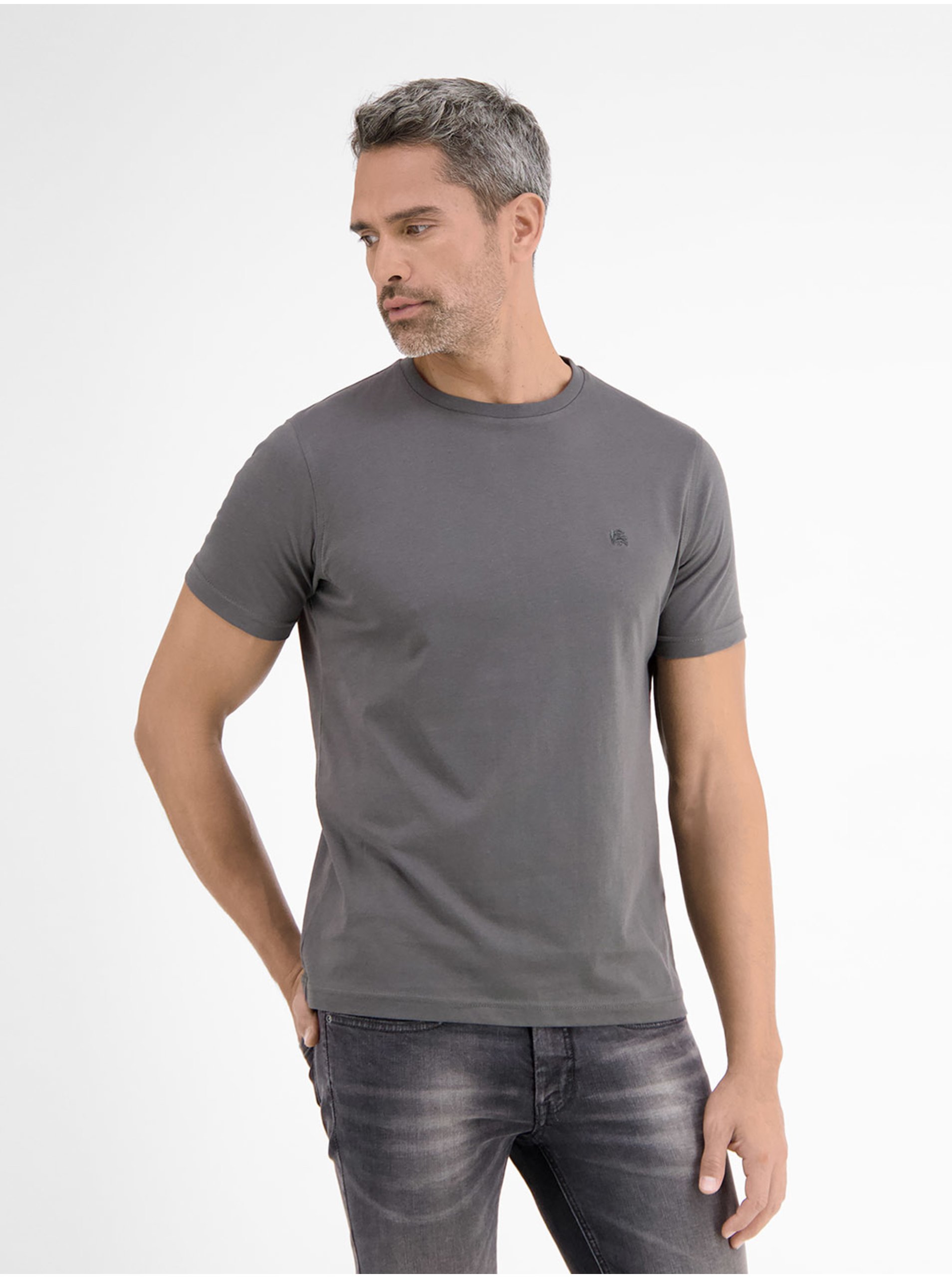 Lacno Basic tričká pre mužov LERROS - sivá