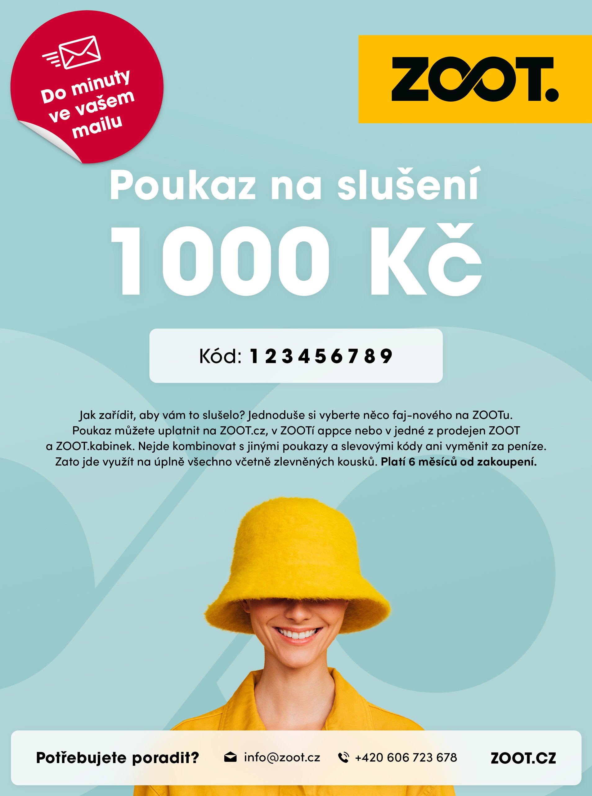 E-shop Elektronický poukaz na ZOOT v hodnotě 1 000 Kč