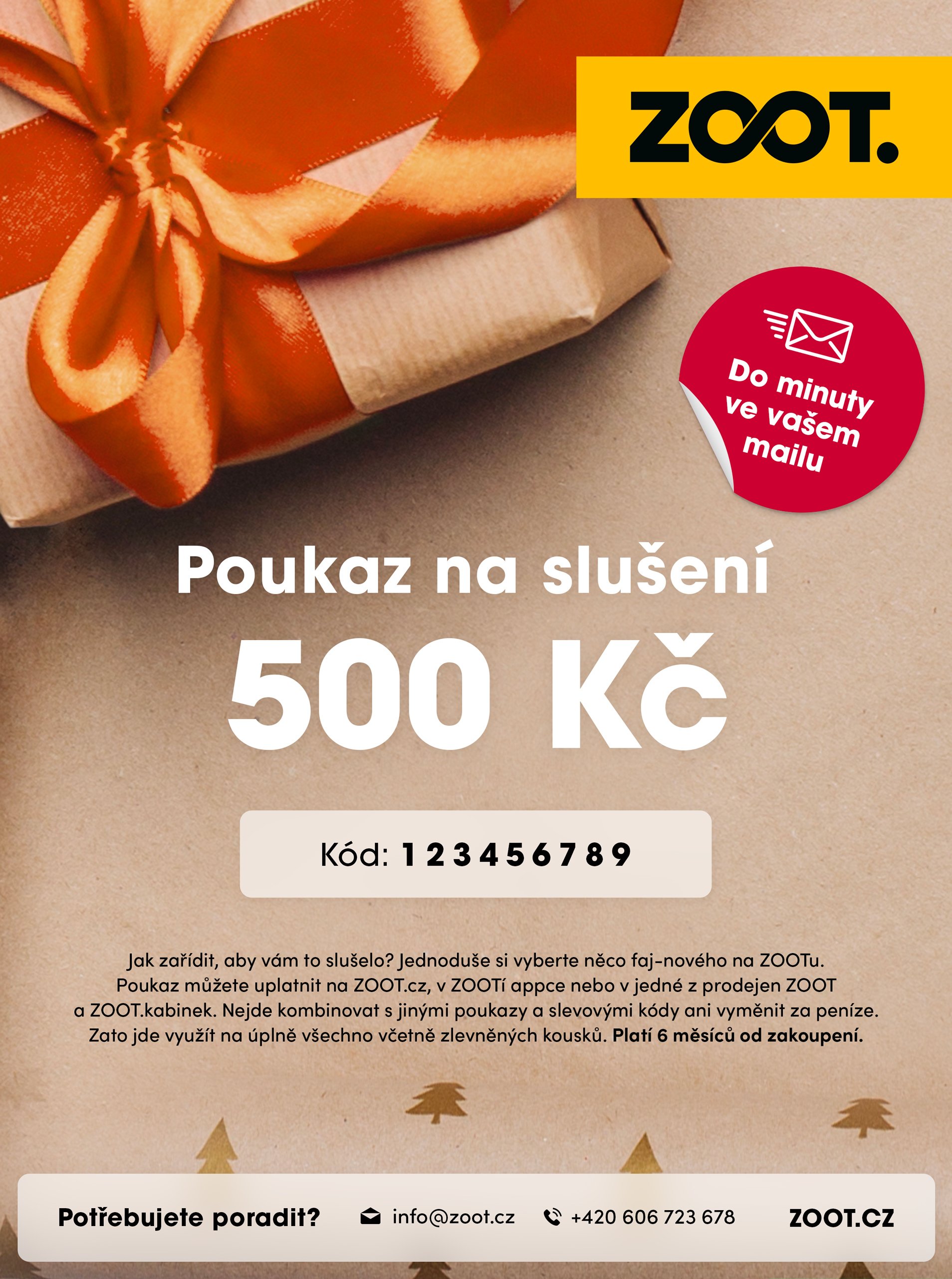 Levně Vánoční elektronický poukaz na ZOOT v hodnotě 500 Kč
