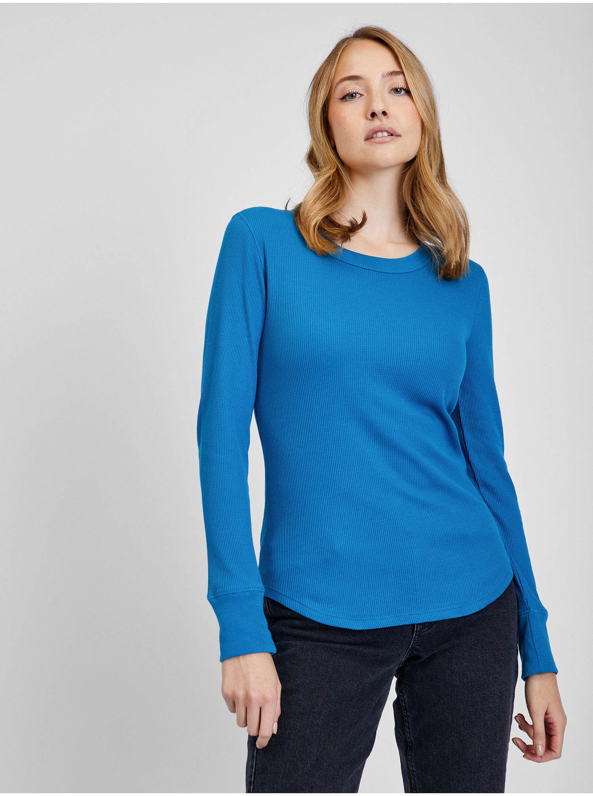 Lacno Basic tričká pre ženy GAP - modrá