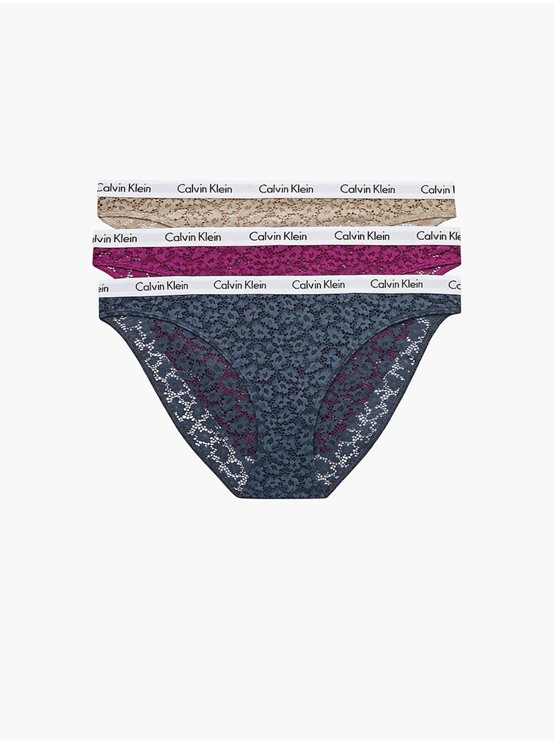 E-shop Nohavičky pre ženy Calvin Klein Underwear - tmavomodrá, fialová, béžová