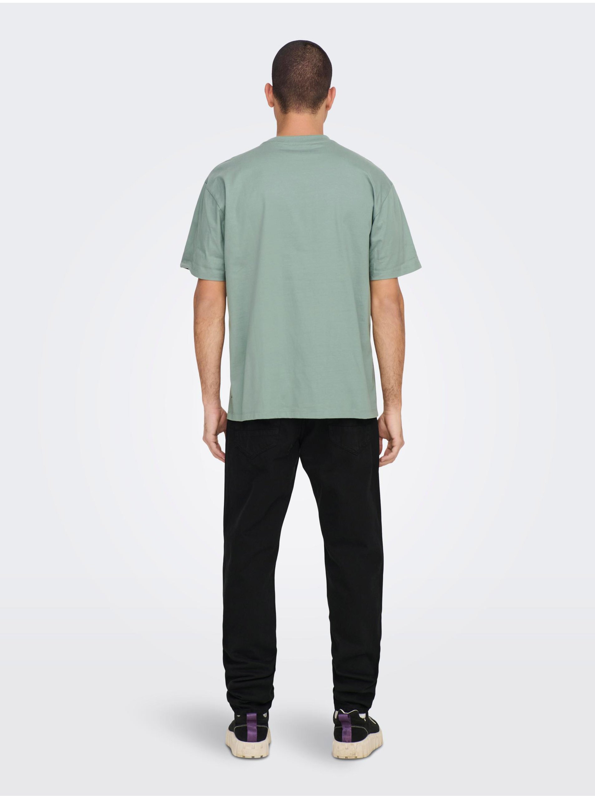 Zelené pánské basic tričko ONLY & SONS Fred