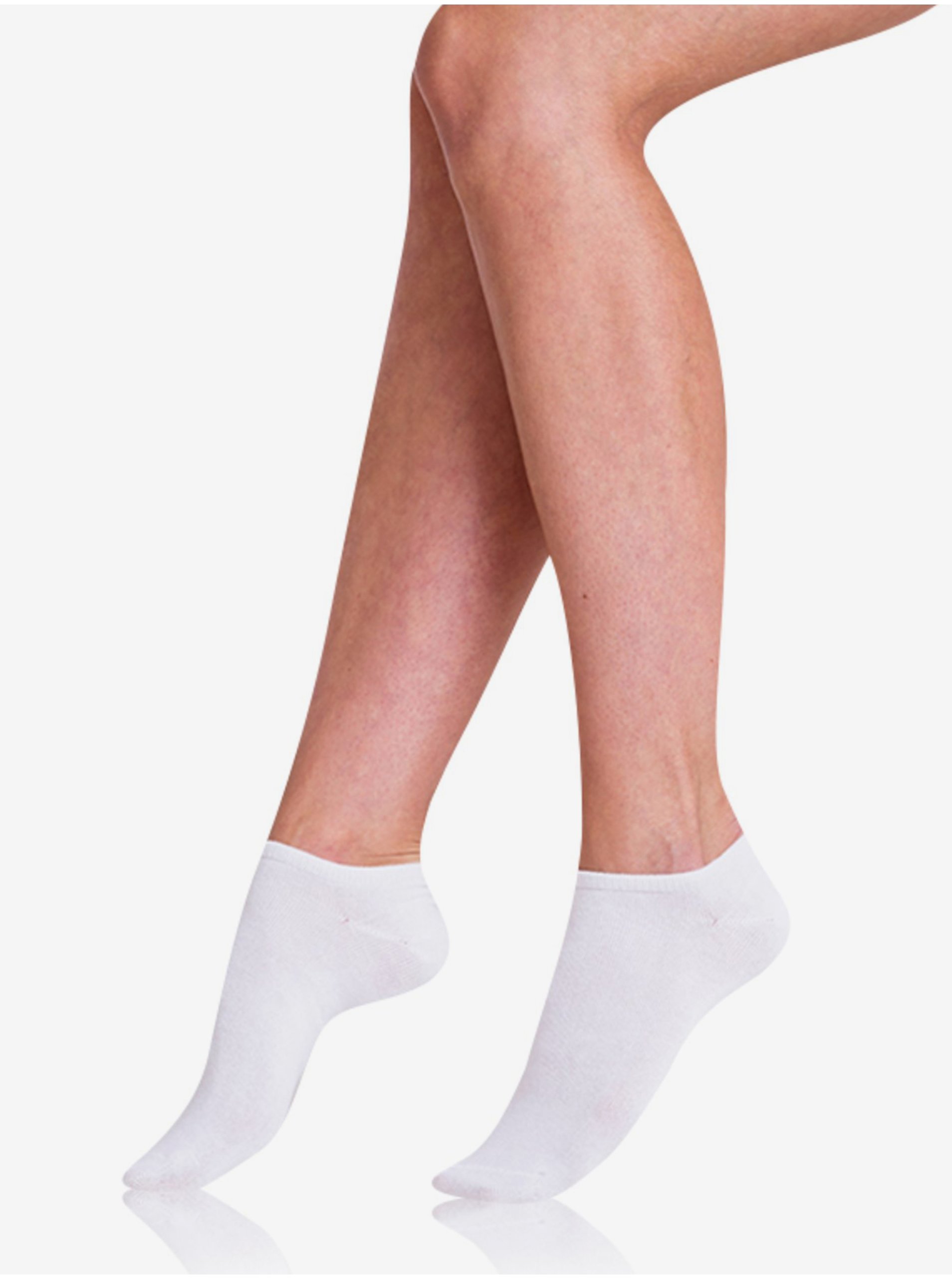E-shop Sada dvou dámských ponožek v bílé barvě Bellinda COTTON IN-SHOE SOCKS 2x