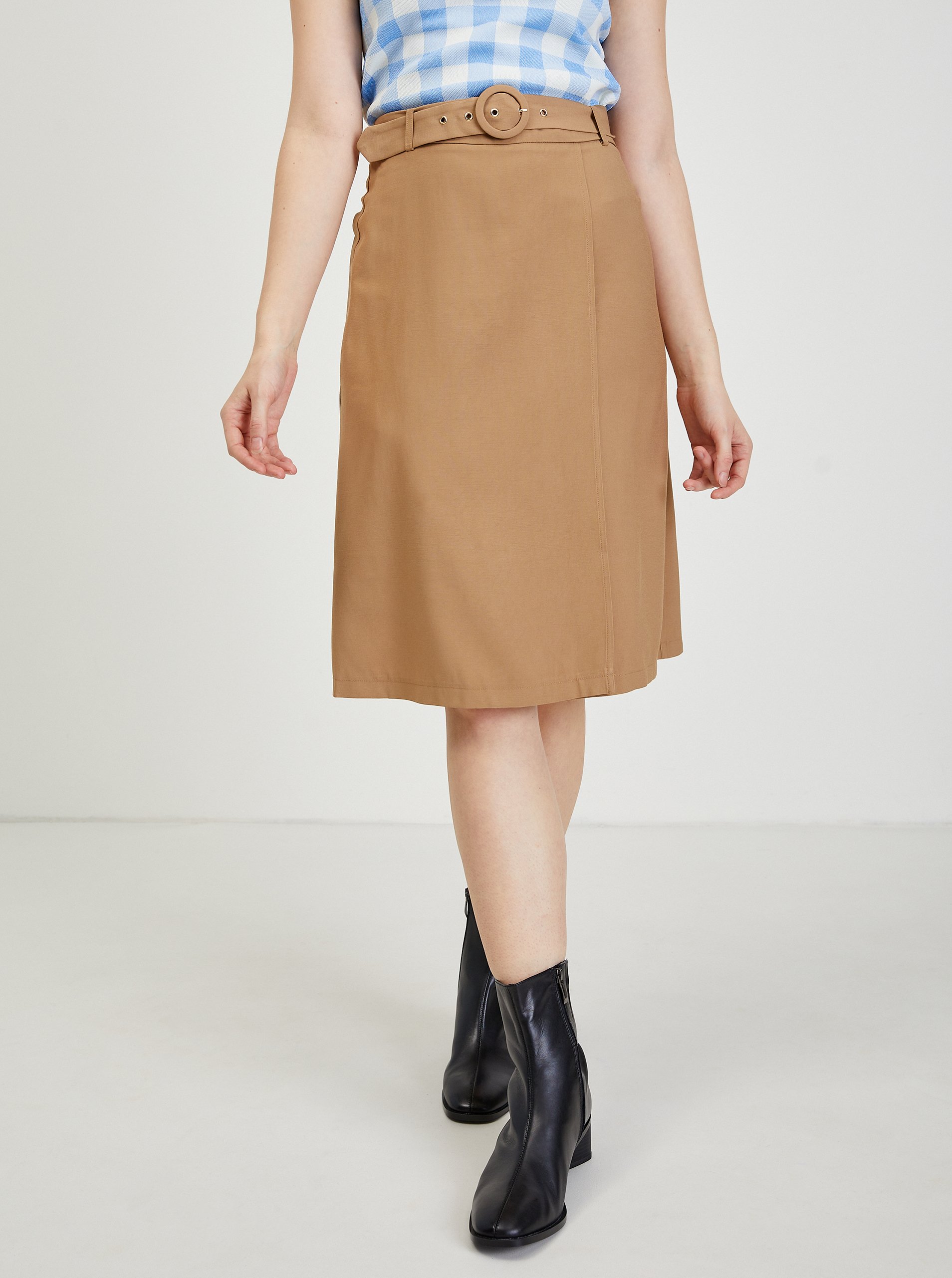 E-shop Světle hnědá dámská sukně ORSAY