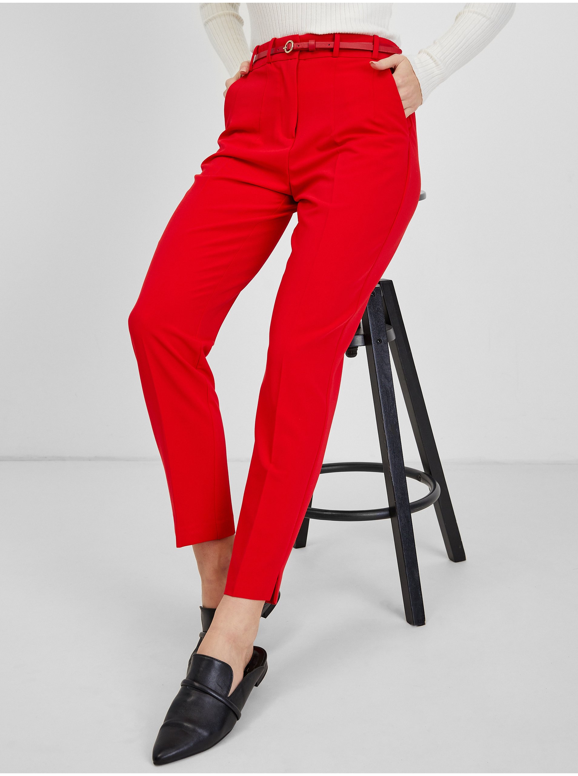 Lacno Nohavice pre ženy ORSAY - červená