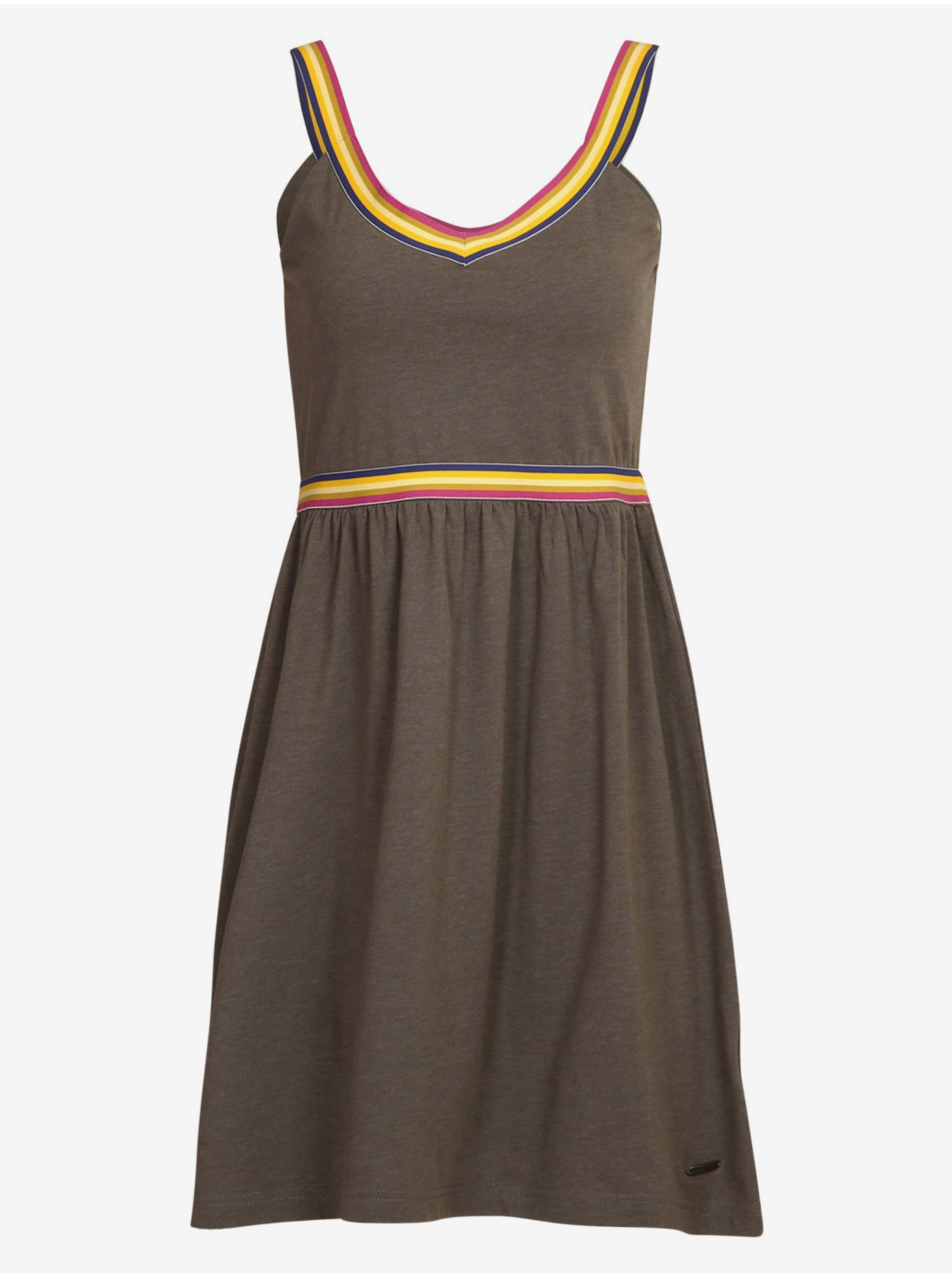 Lacno Letné a plážové šaty pre ženy Alpine Pro - tmavosivá, žltá, ružová