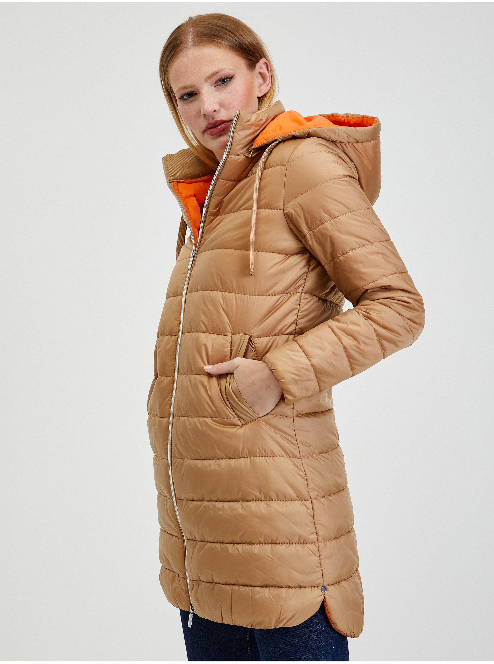 Lacno Kabáty pre ženy ORSAY - svetlohnedá