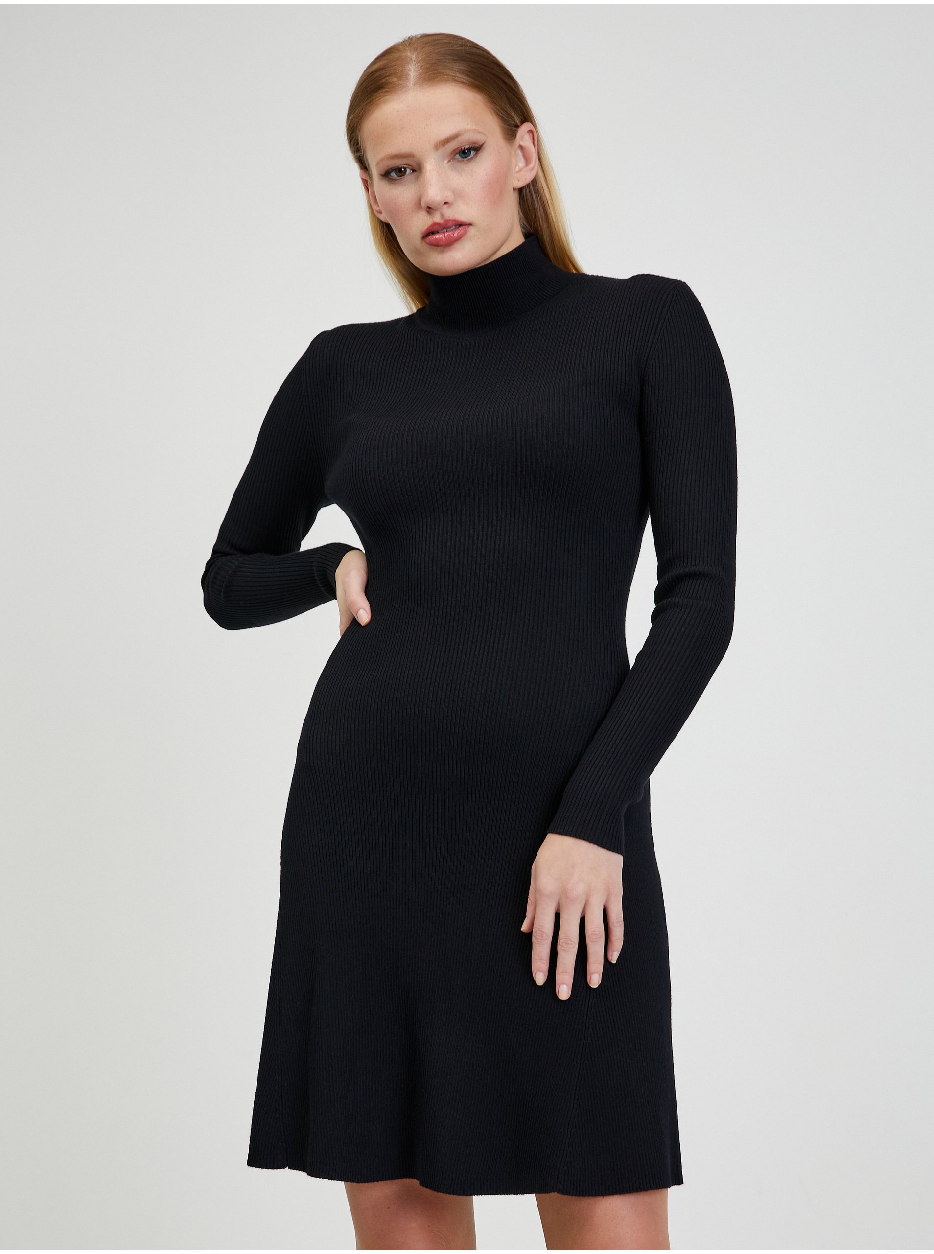 Lacno Mikinové a svetrové šaty pre ženy ORSAY - čierna
