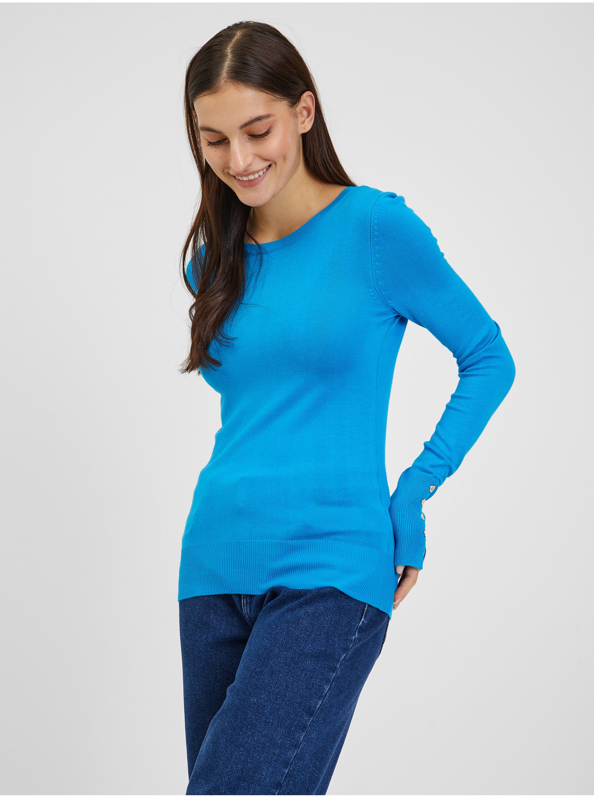 E-shop Modrý dámský lehký svetr ORSAY