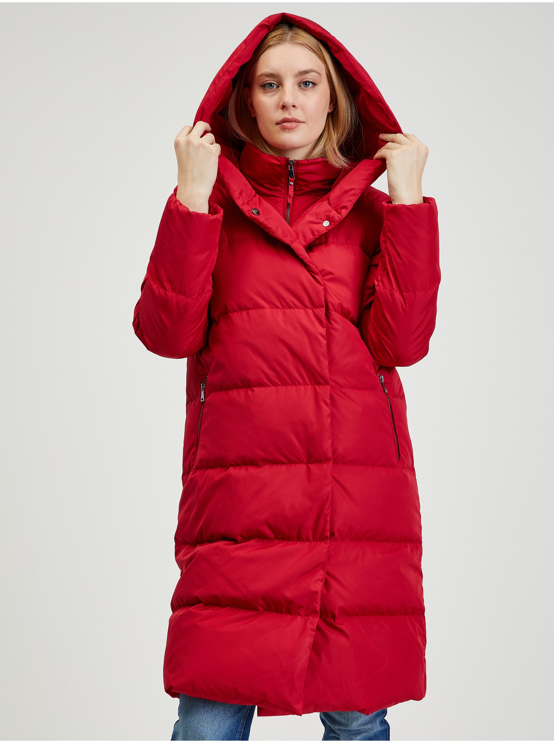 Lacno Kabáty pre ženy ORSAY - červená