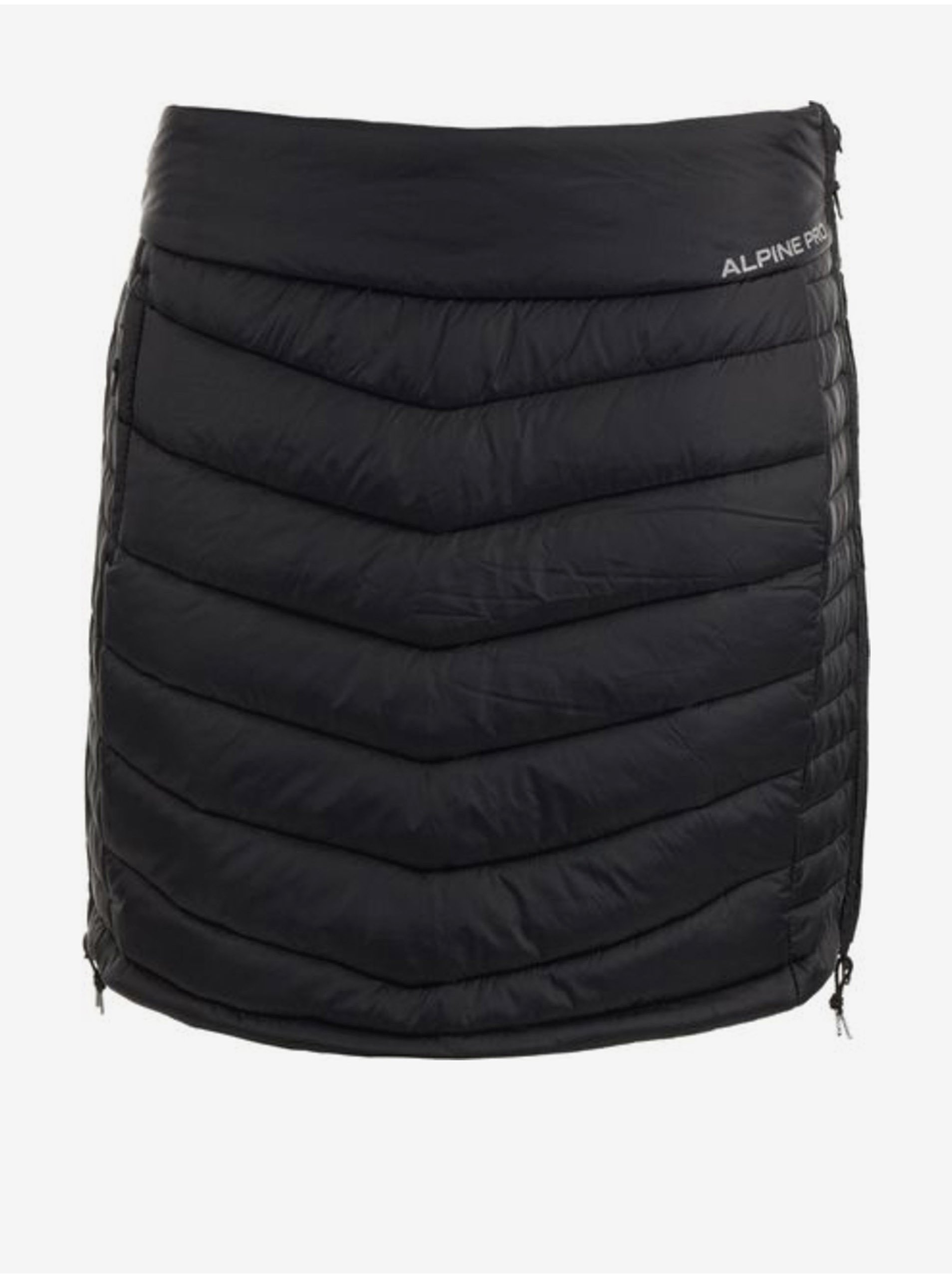 E-shop Černá dámská prošívaná zimní sukně ALPINE PRO OZARA