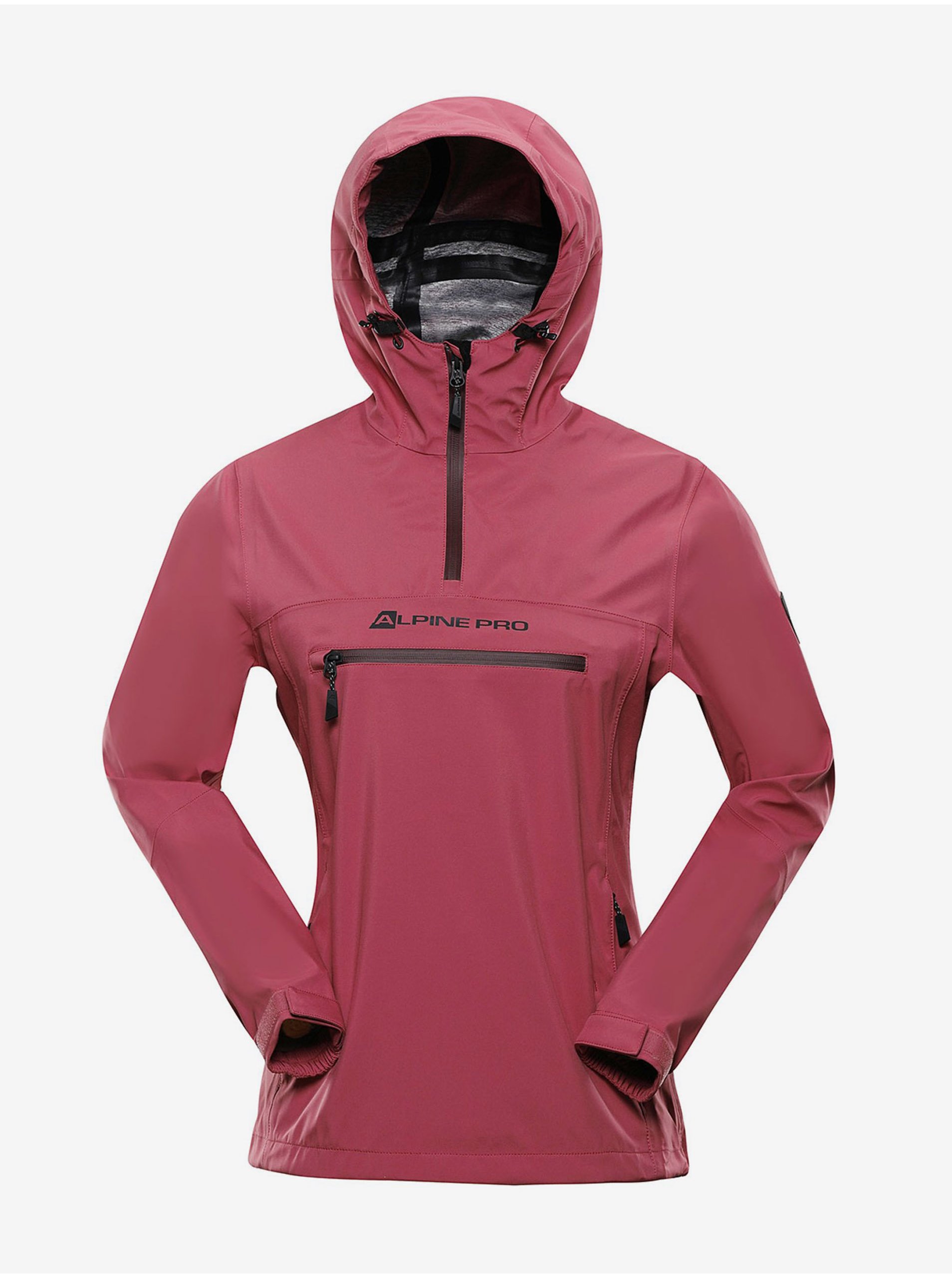 Lacno Športové bundy pre ženy Alpine Pro - tmavoružová