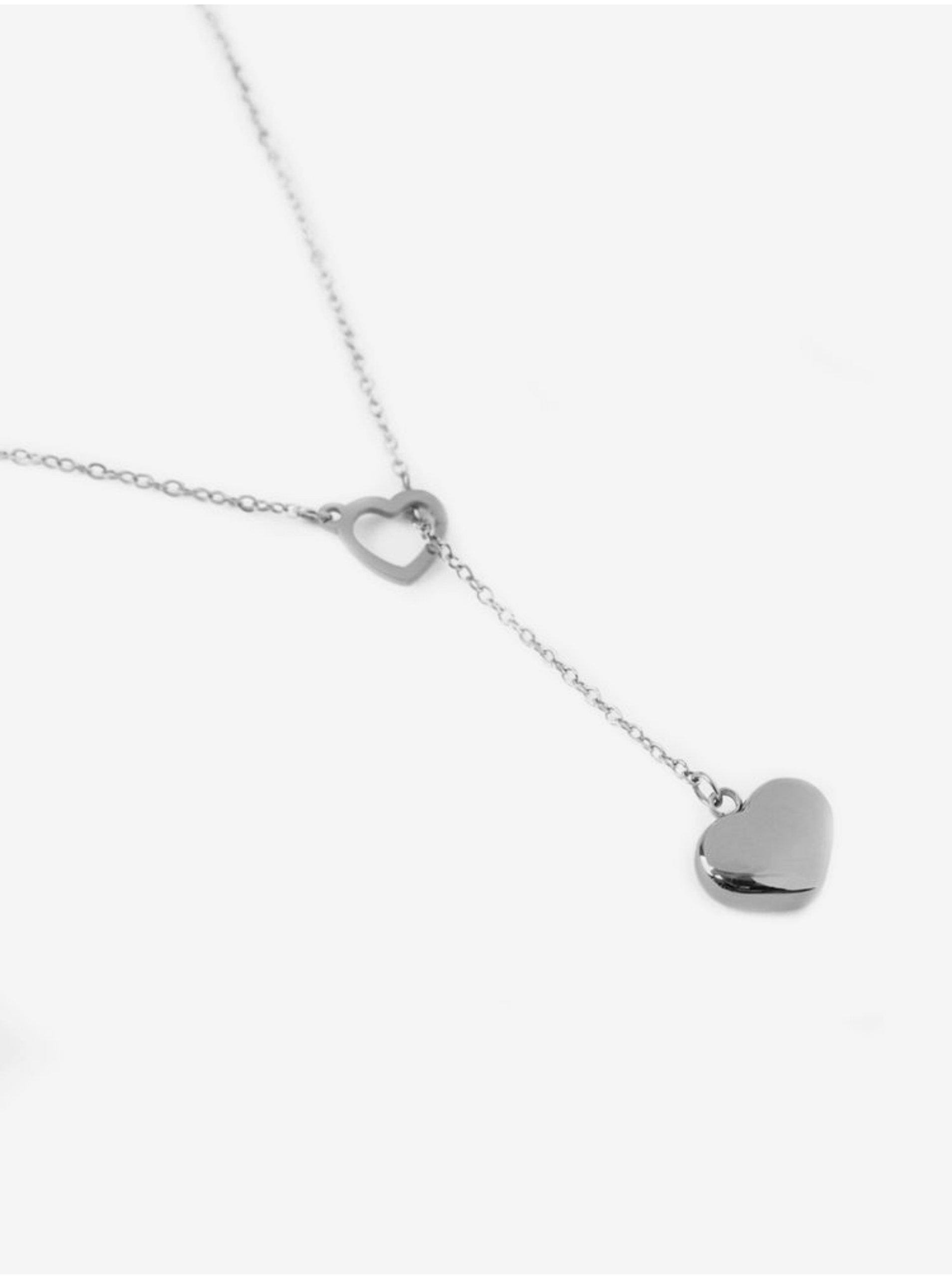 Levně Dámský náhrdelník s motivem srdce ve stříbrné barvě VUCH Sweet heart Silver