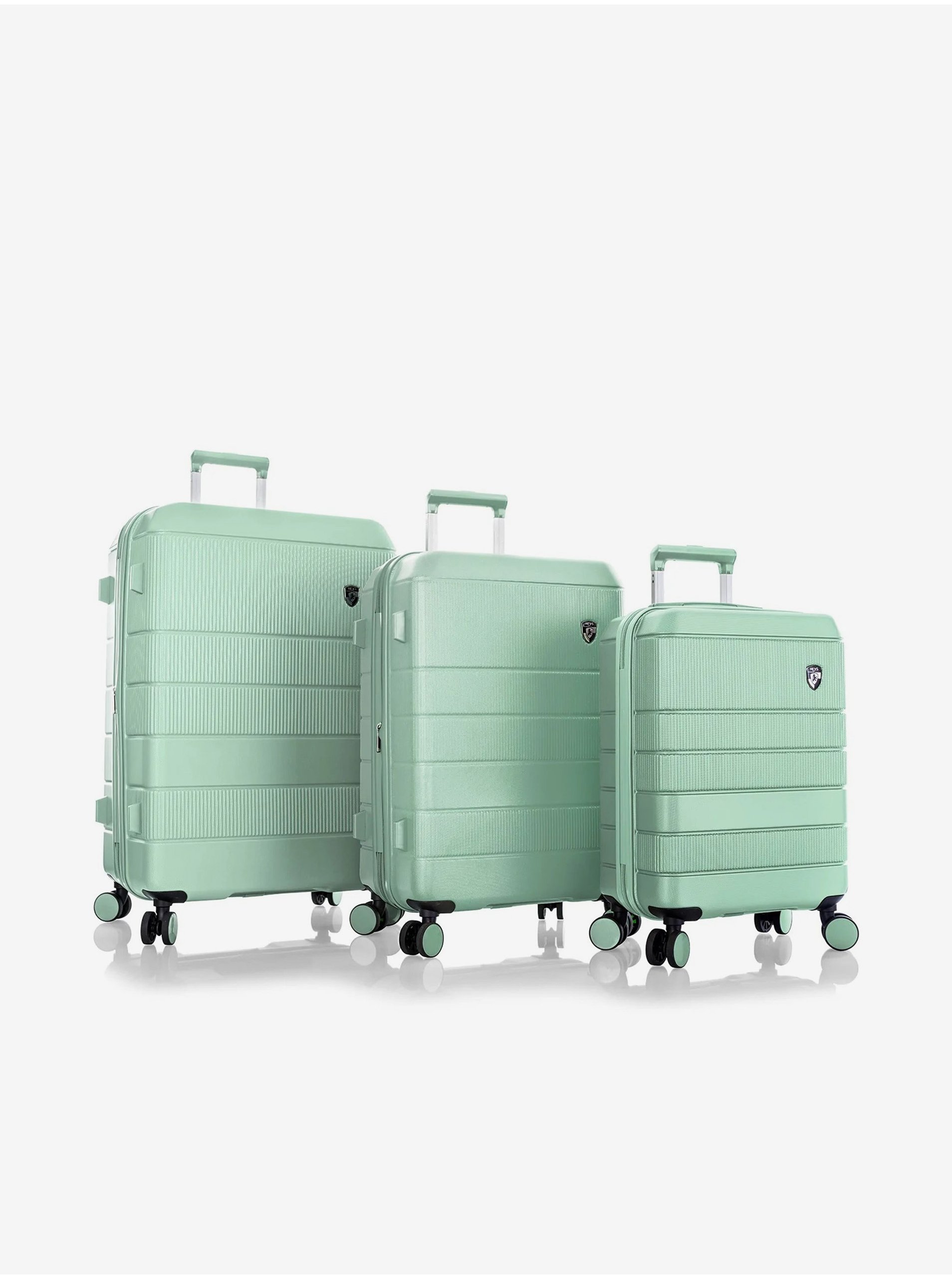 Levně Sada tří cestovních kufrů v světle zelené barvě Heys Neo S,M,L