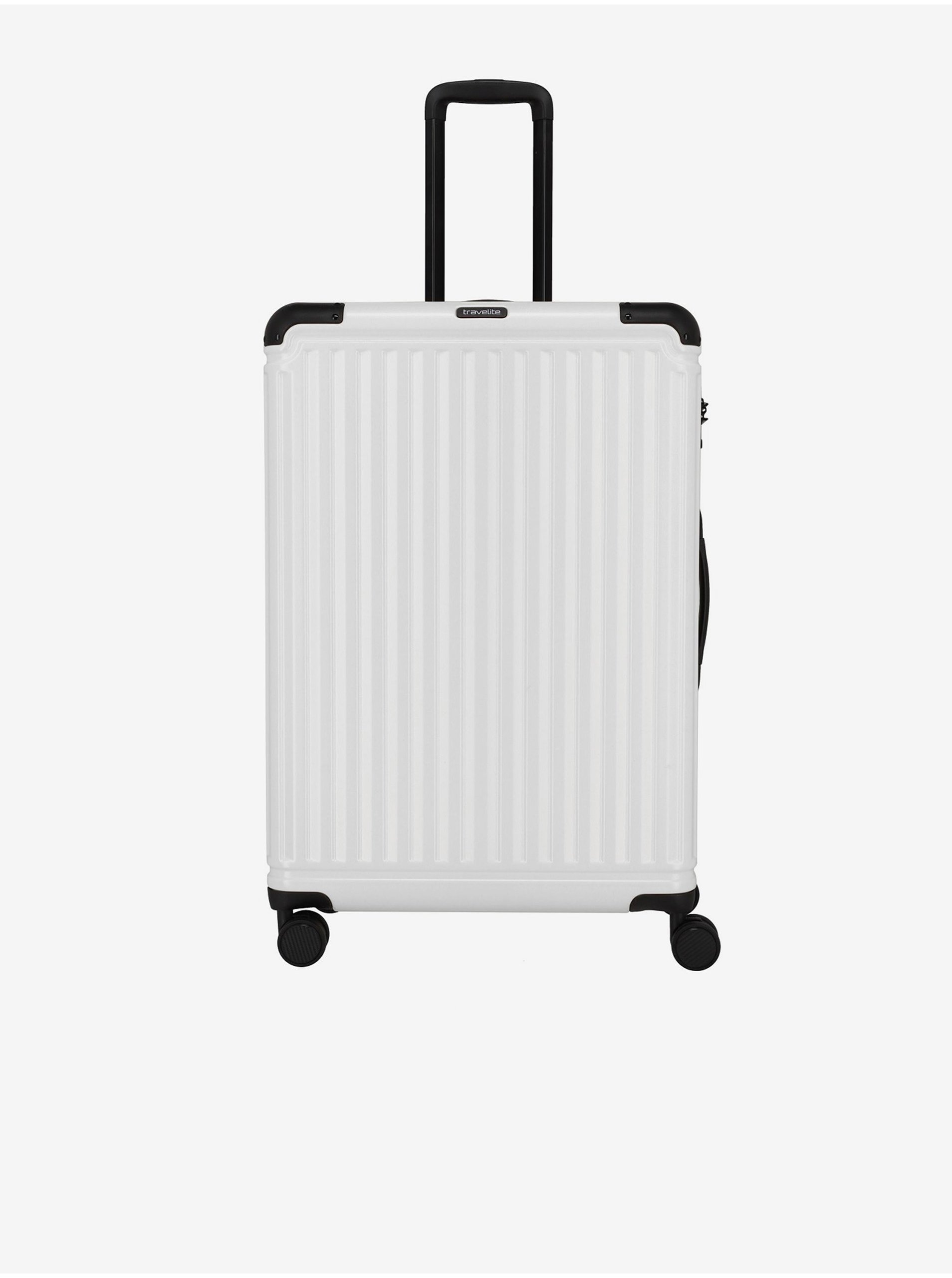 Levně Bílý cestovní kufr Travelite Cruise 4w L