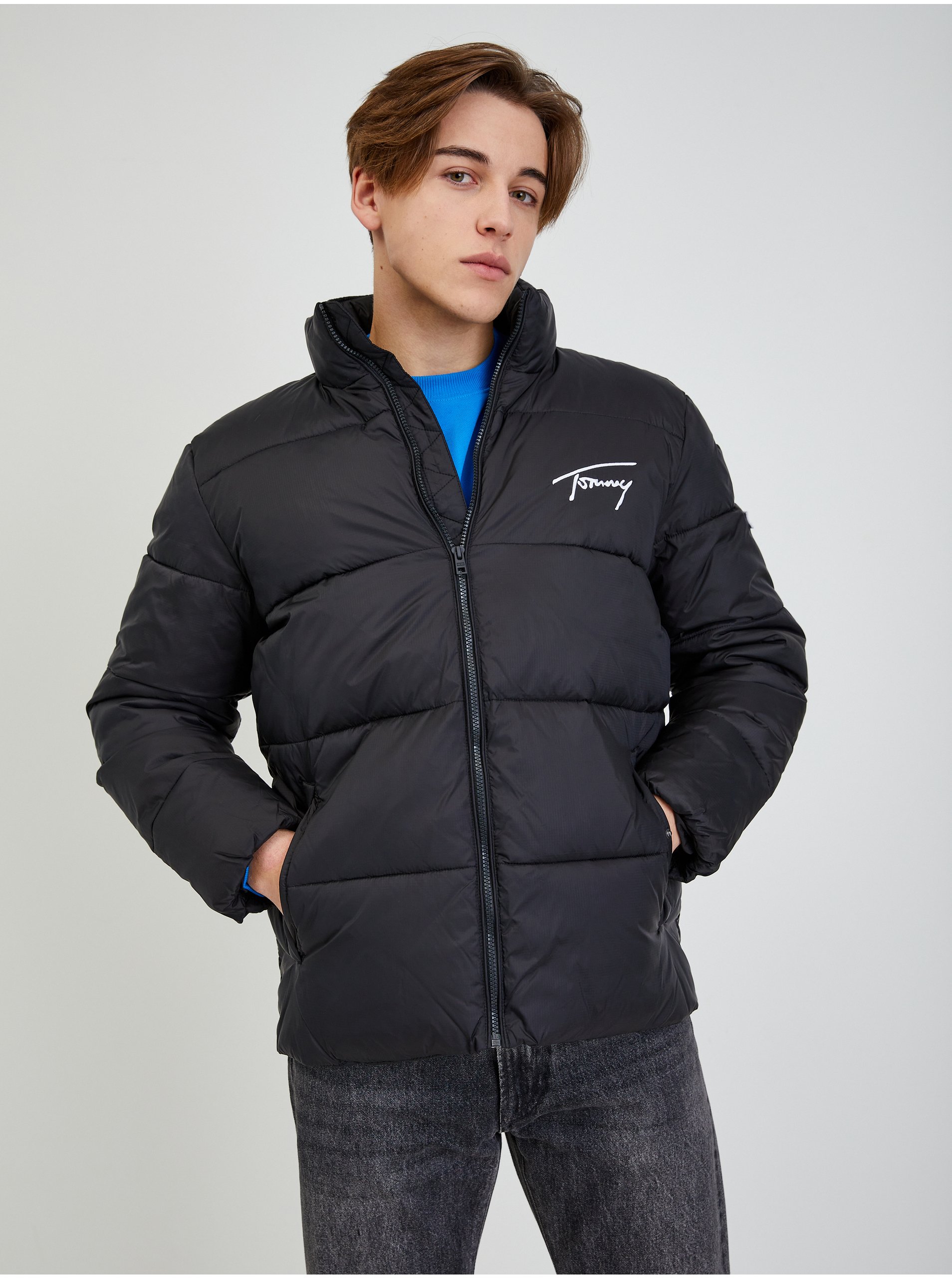 E-shop Zimné bundy pre mužov Tommy Jeans - čierna