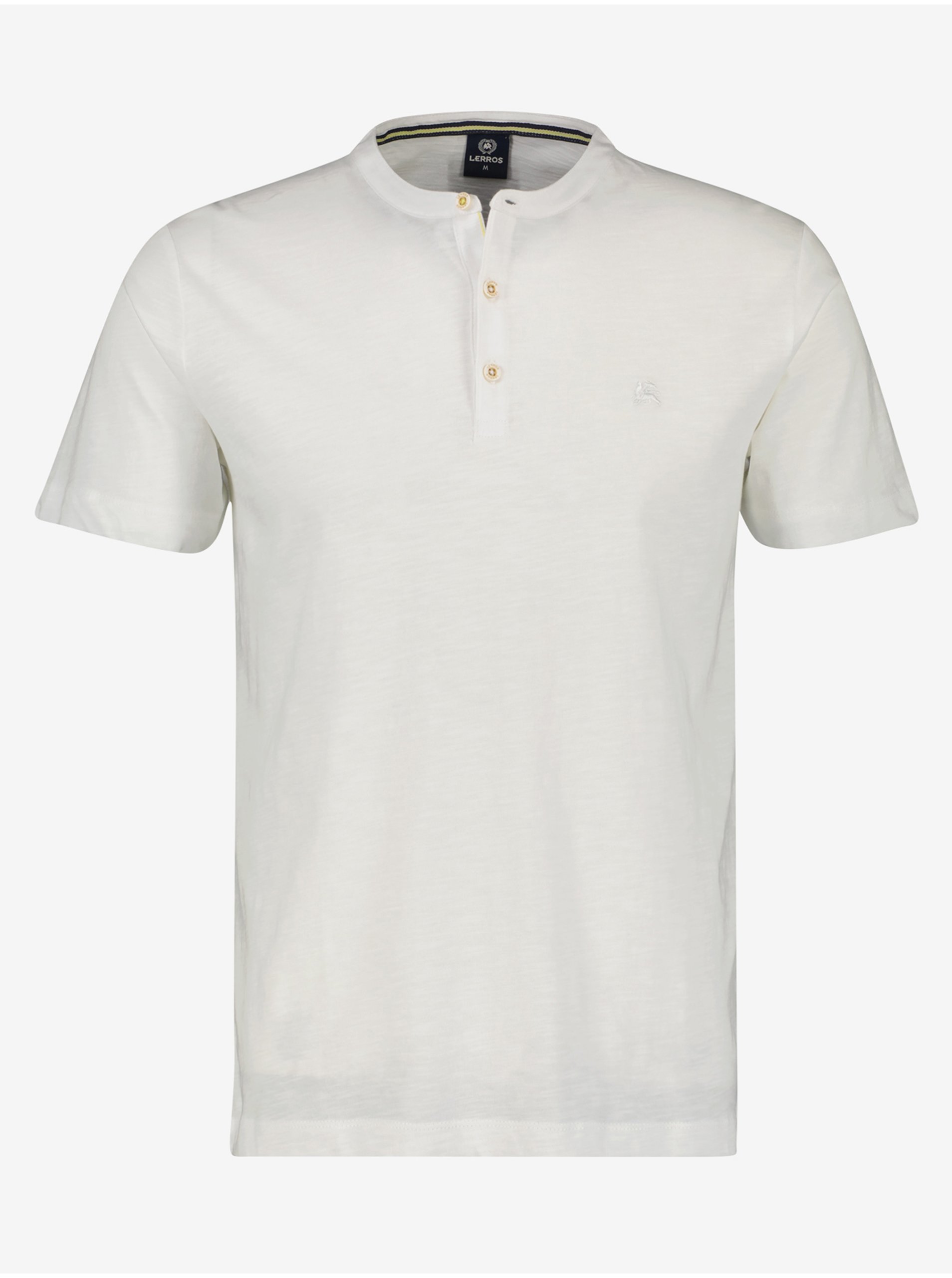 Levně Bílé pánské tričko LERROS