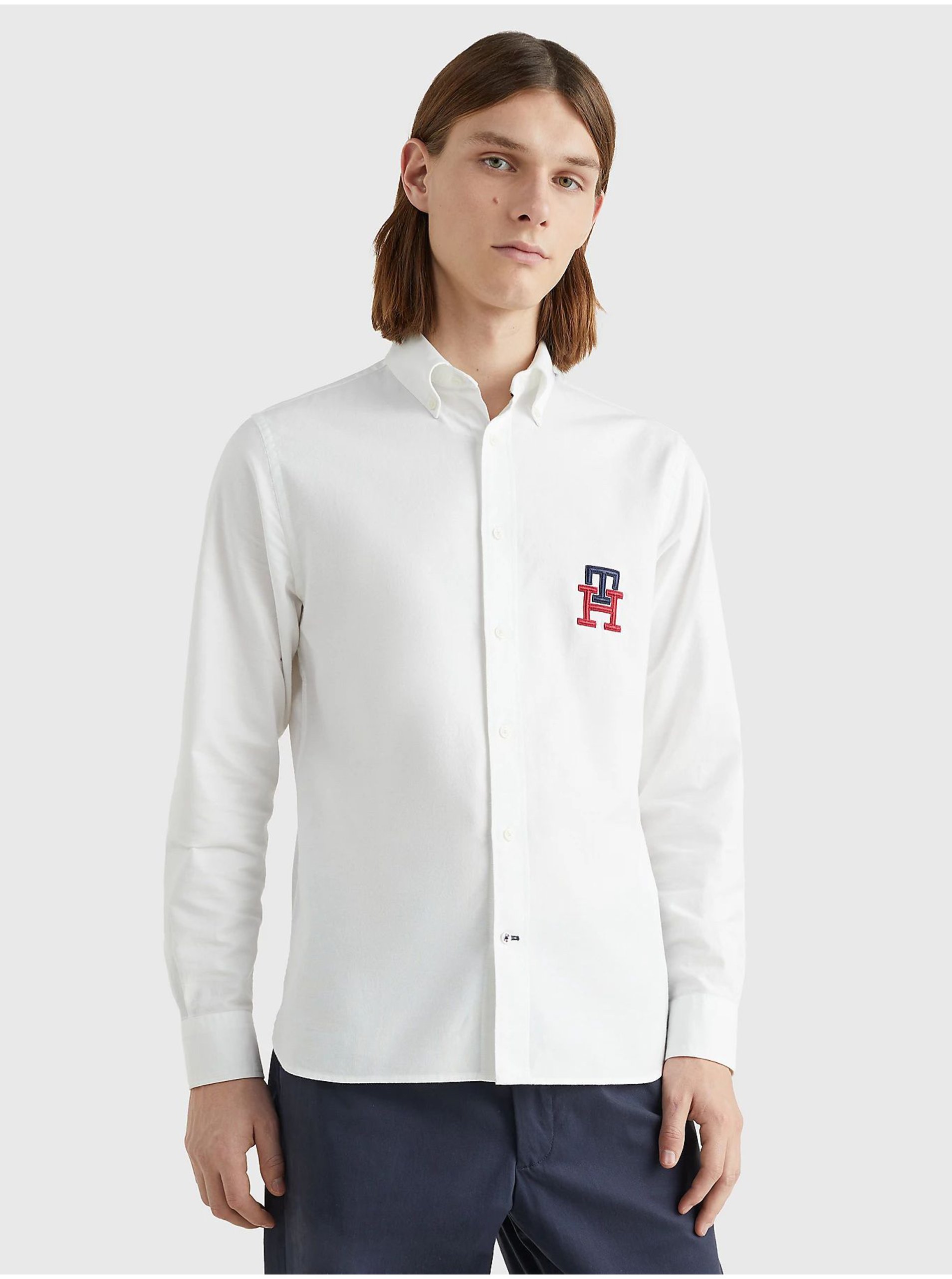 E-shop Biela pánska košeľa Tommy Hilfiger