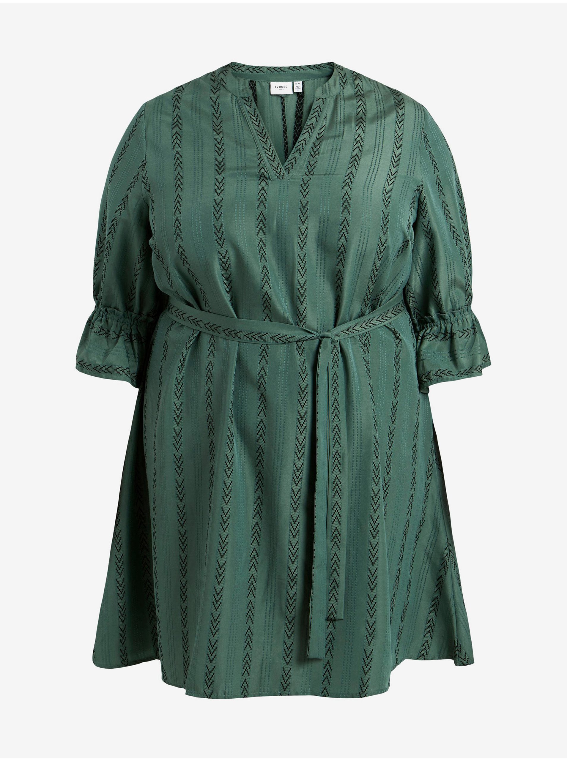 Levně Tmavě zelené dámské vzorované šaty VILA Etna