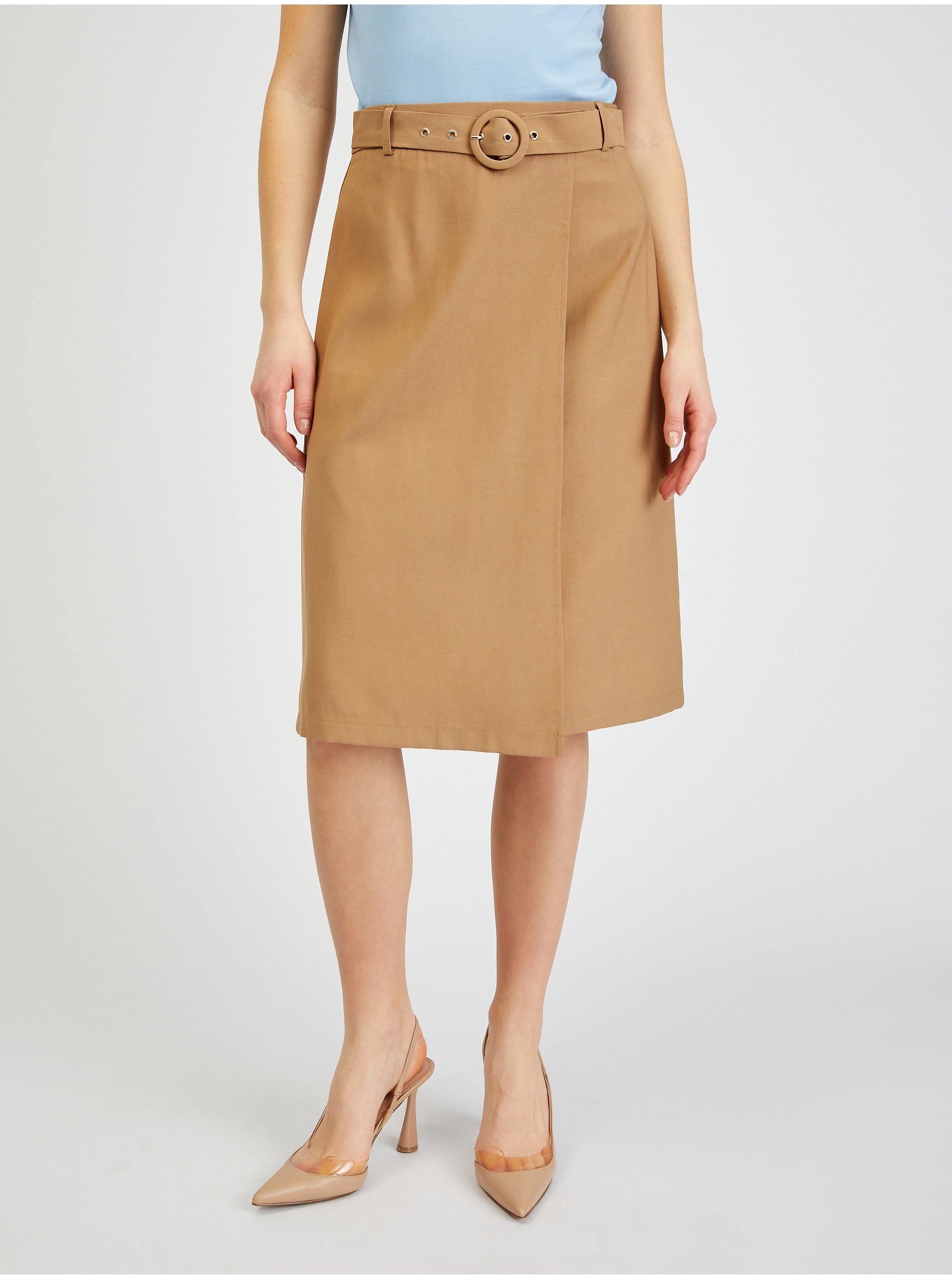 E-shop Hnědá dámská sukně ORSAY