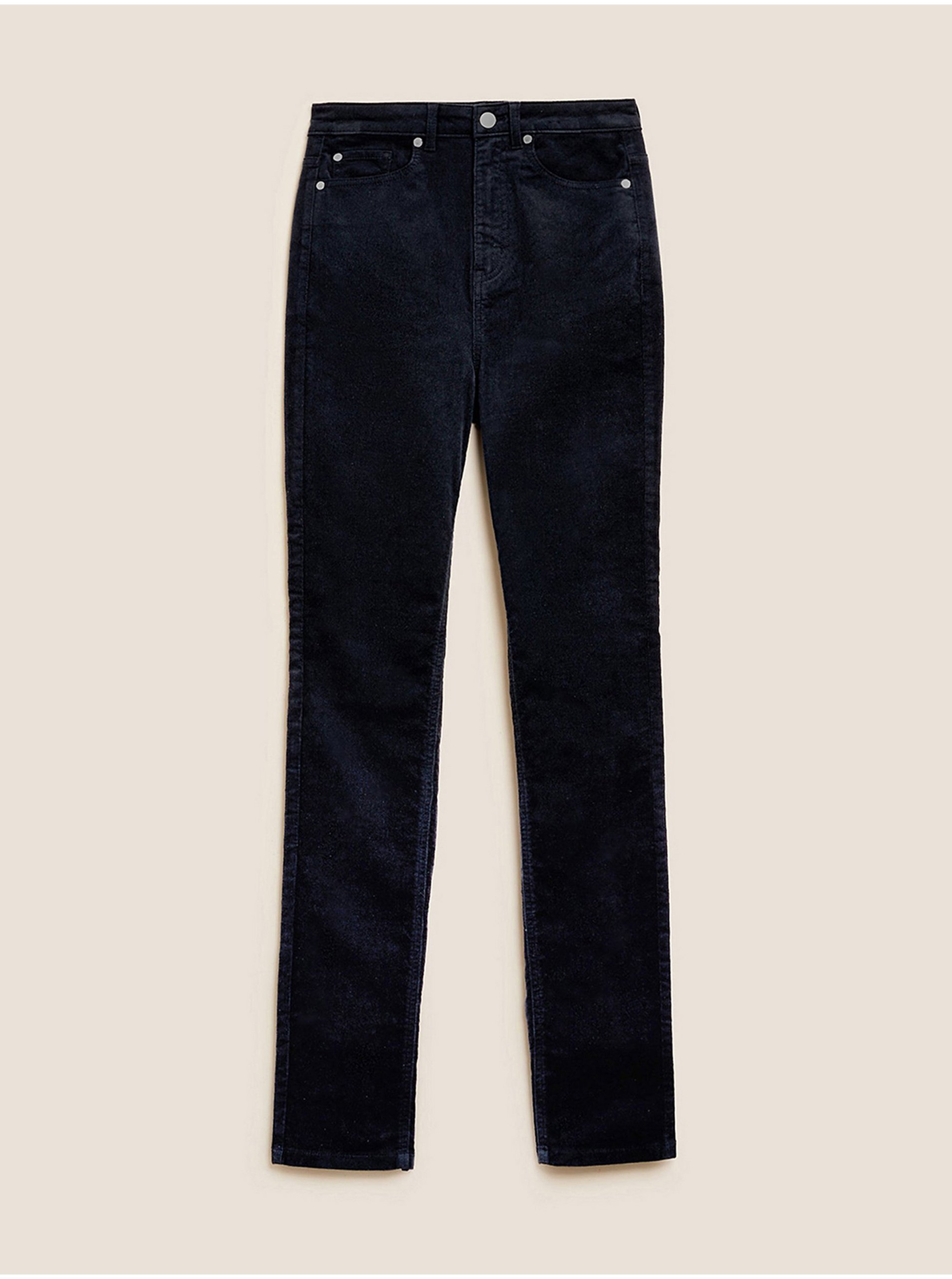 E-shop Tmavě modré dámské manšestrové kalhoty Marks & Spencer Sienna