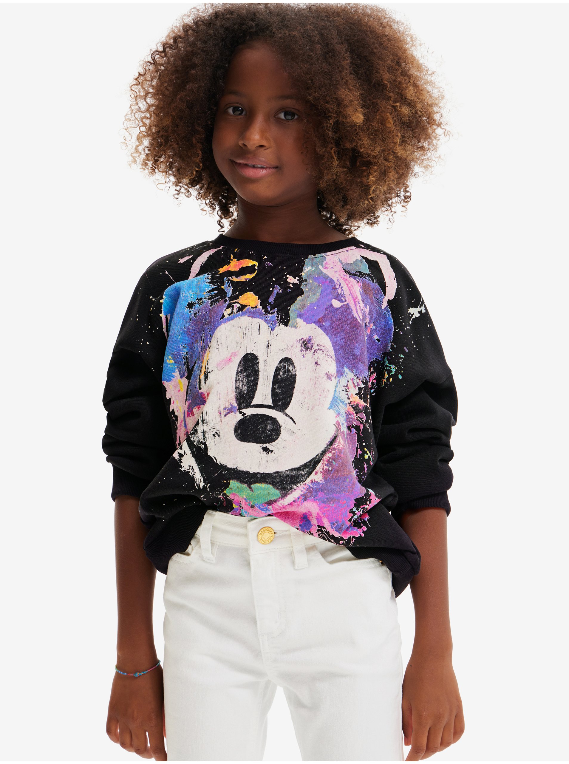 E-shop Černá holčičí mikina Desigual Mickey
