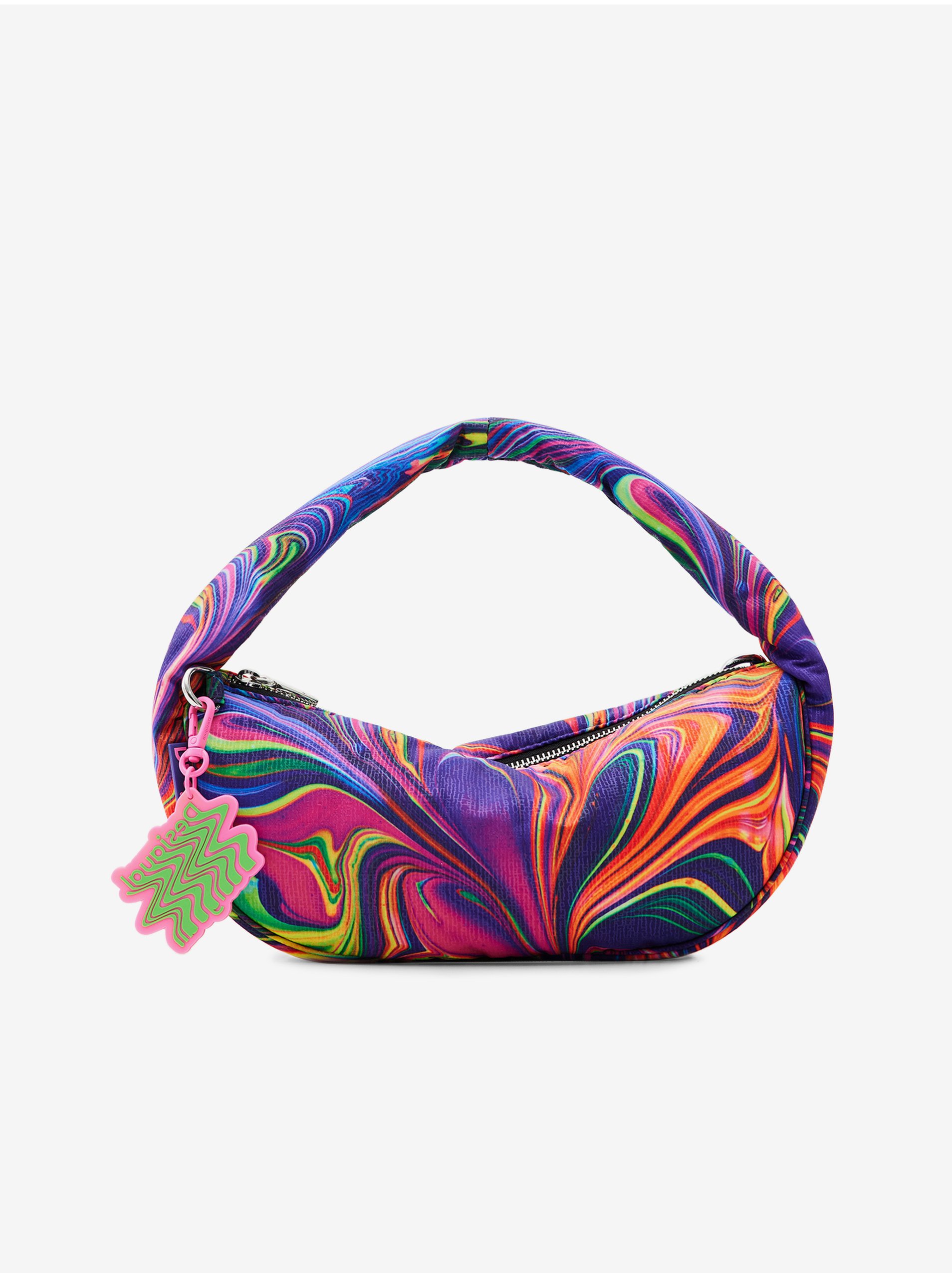 E-shop Oranžovo-fialová dámská vzorovaná kabelka Desigual Metacolor Bangor