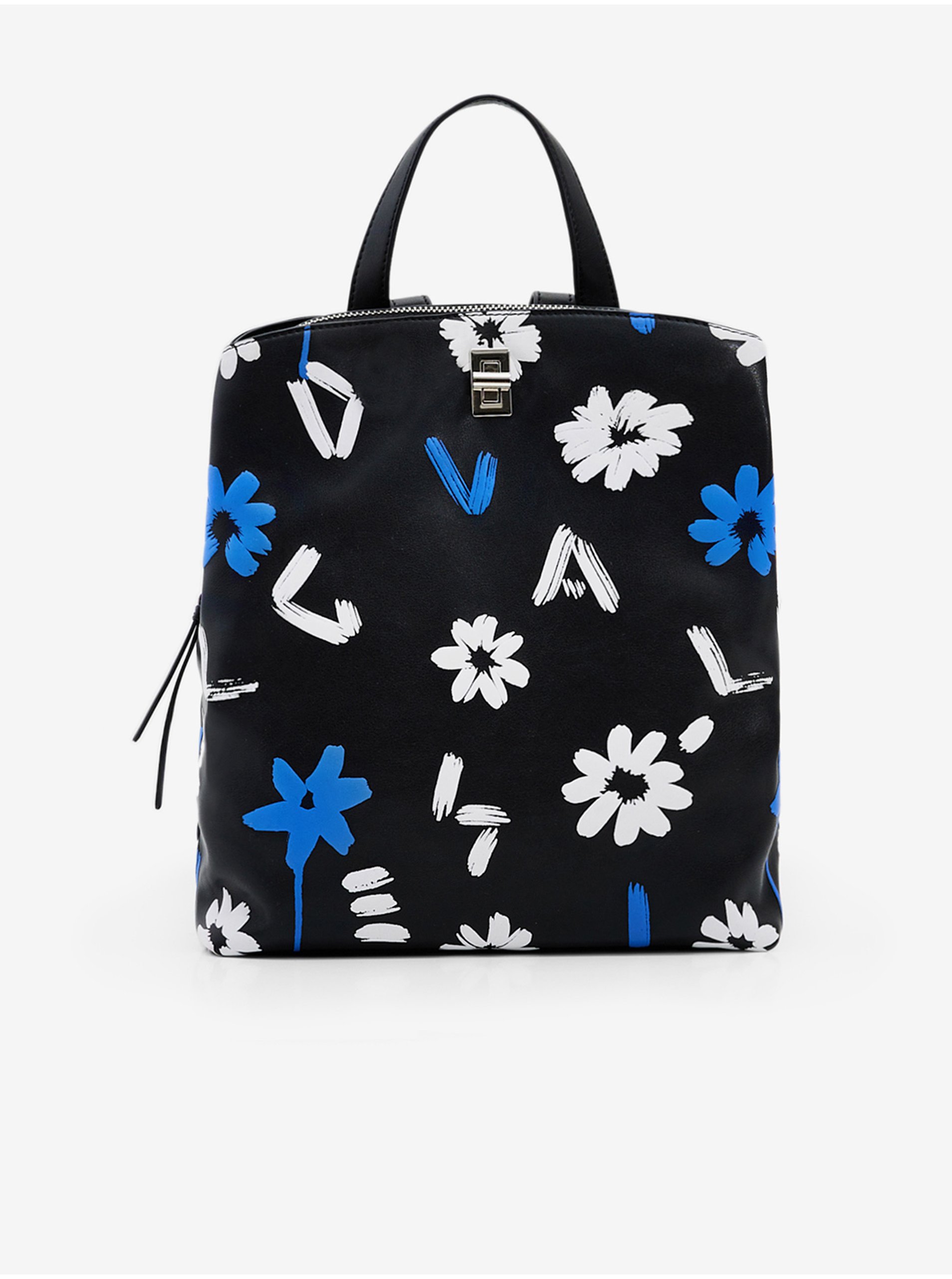 Lacno Čierny dámsky vzorovaný batoh/kabelka Desigual Margy Sumy Mini