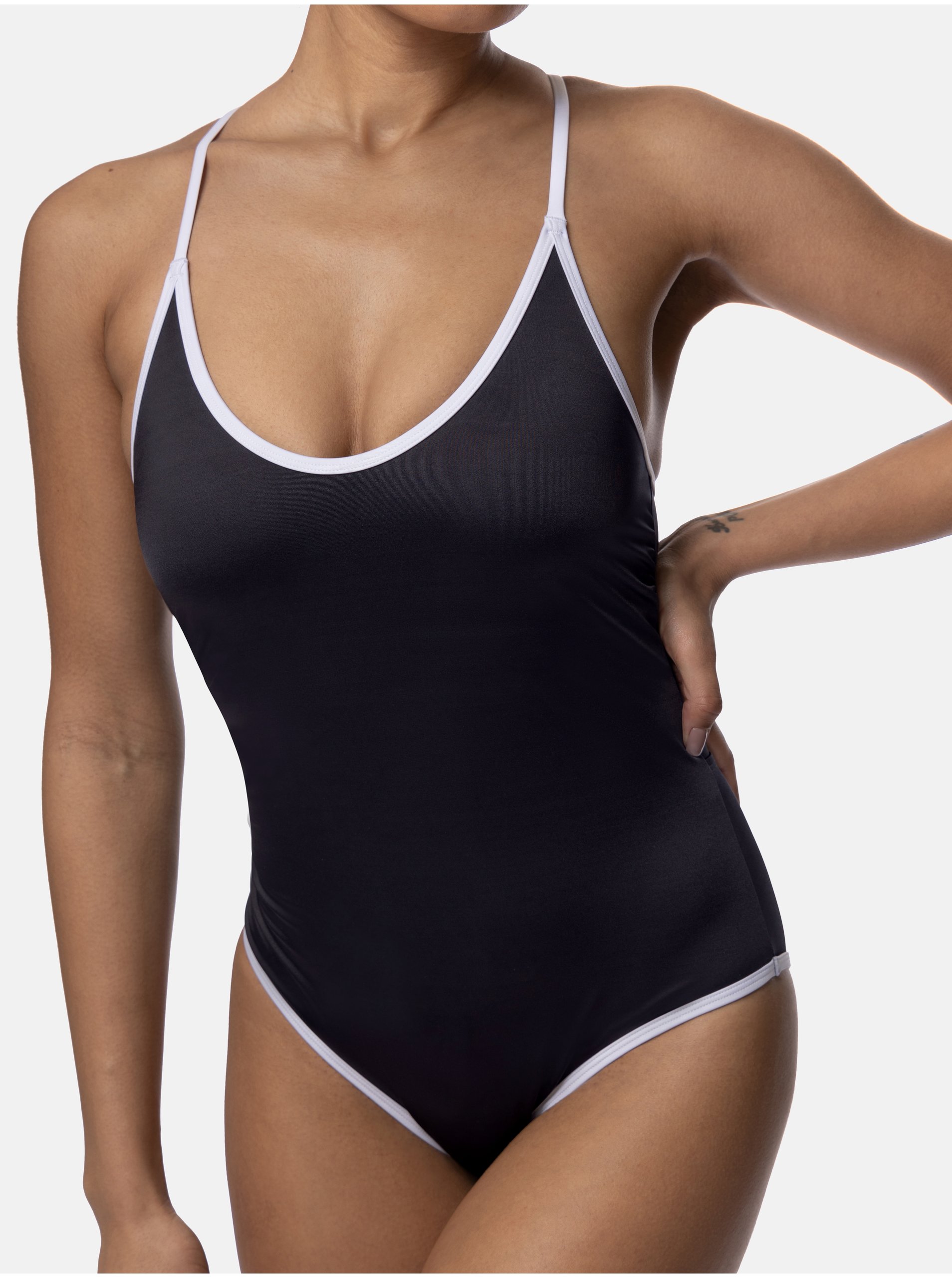 E-shop Čierne dámske jednodielne plavky DORINA Bandol