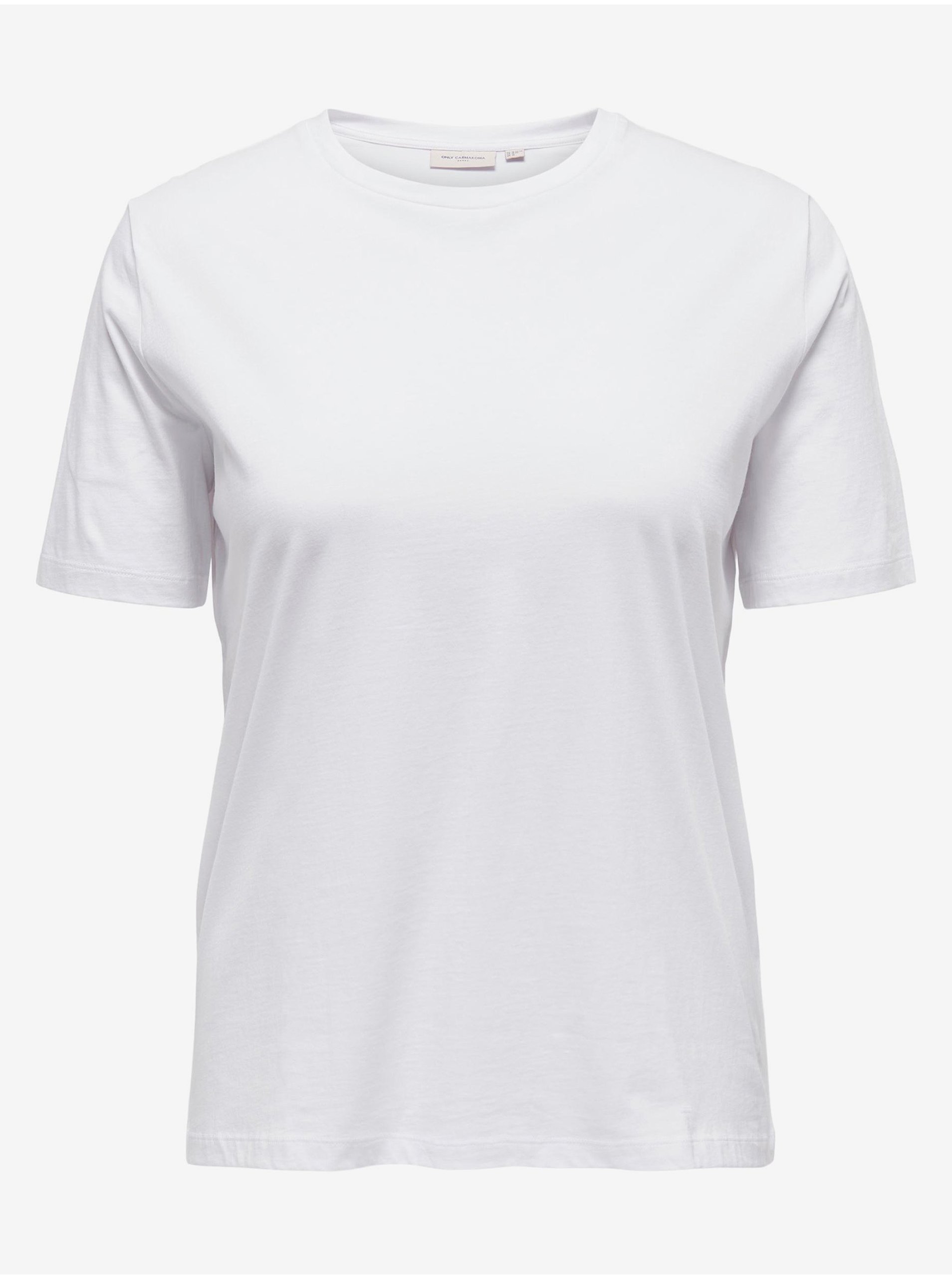Levně Bílé dámské basic tričko ONLY CARMAKOMA Only