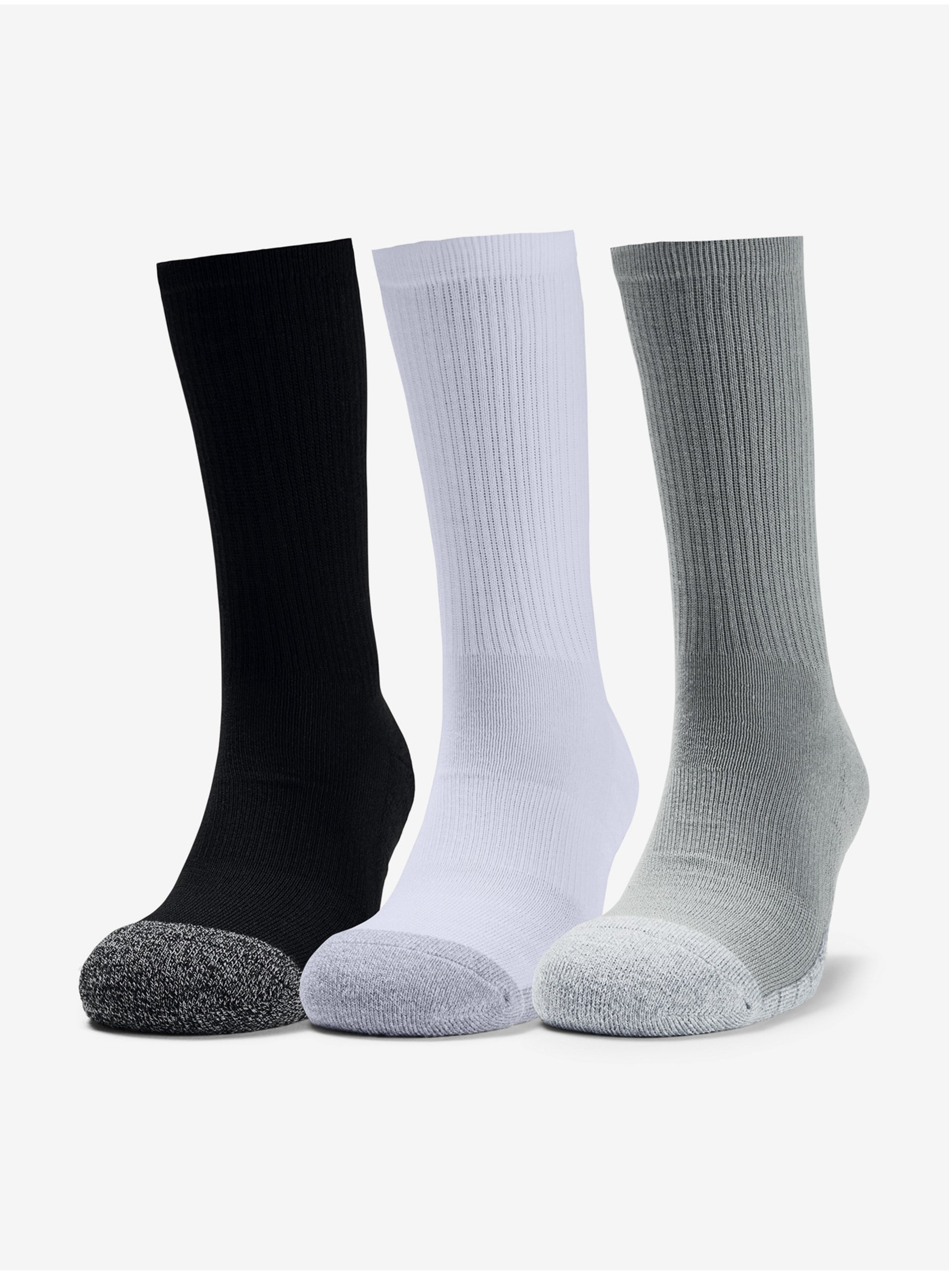 Levně Sada tří párů šedých ponožek Heatgear Under Armour