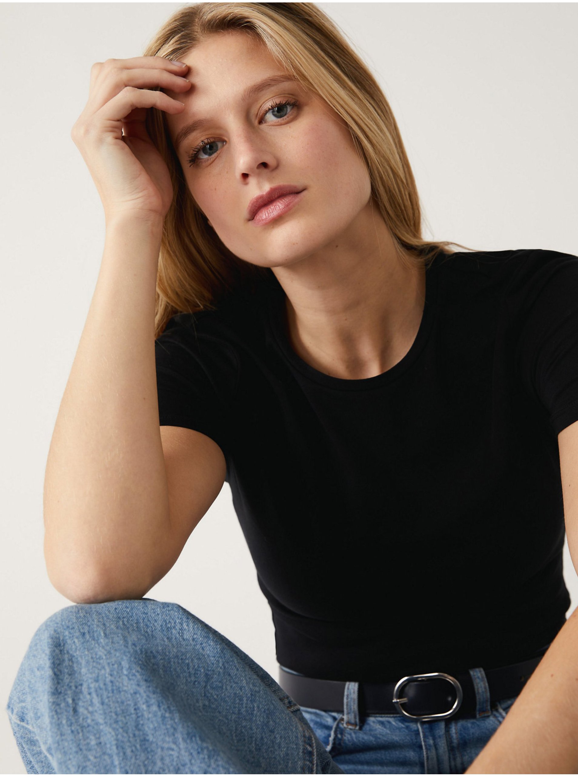 Lacno Basic tričká pre ženy Marks & Spencer - čierna